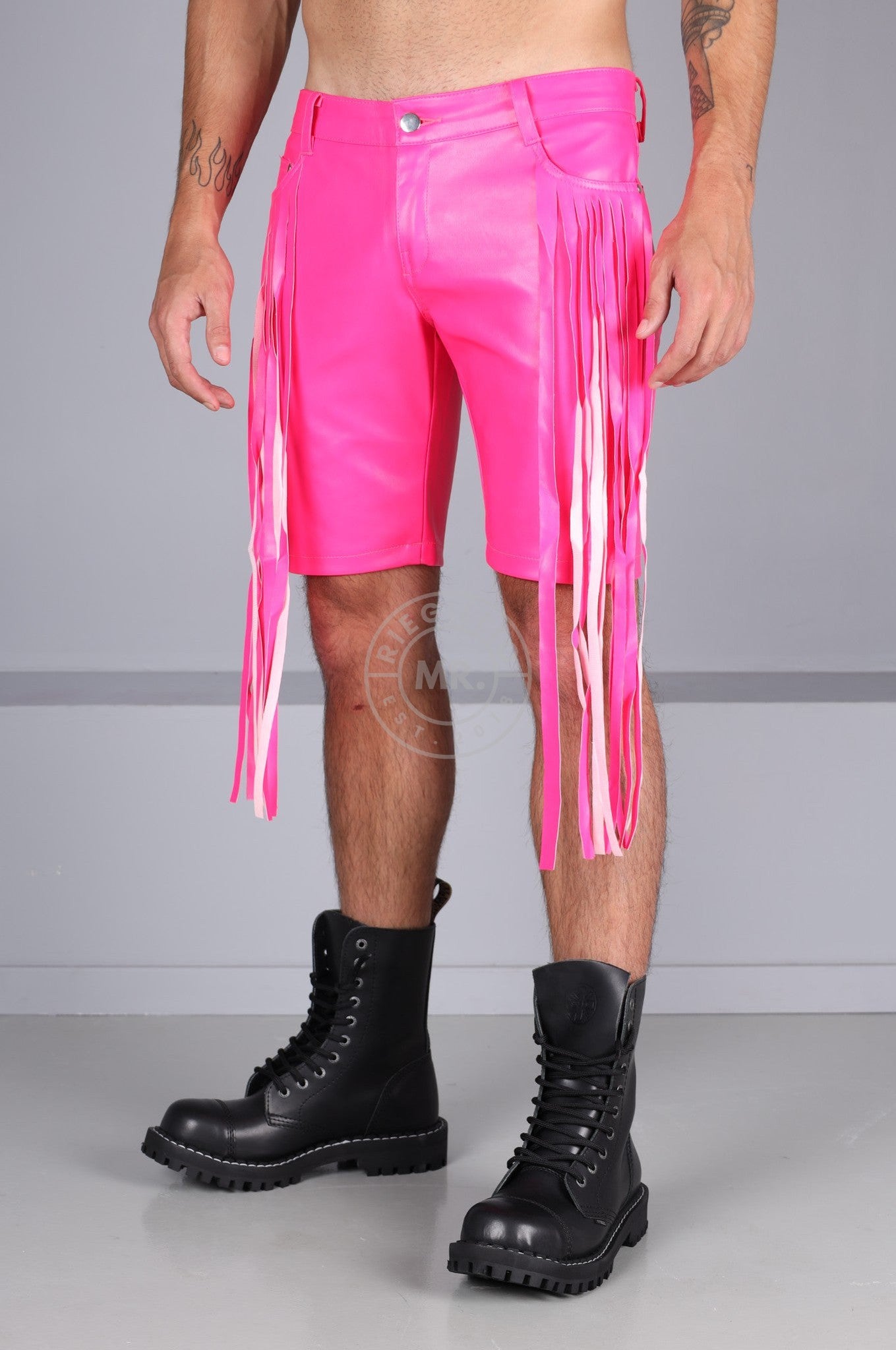 MR. Fringe Pocket Short - Neon Pink at MR. Riegillio