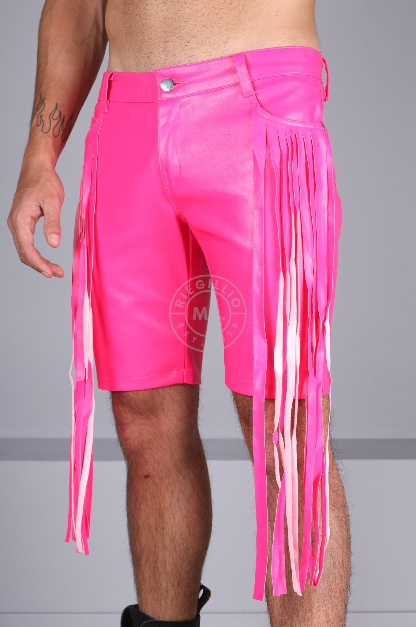 MR. Fringe Pocket Short - Neon Pink at MR. Riegillio