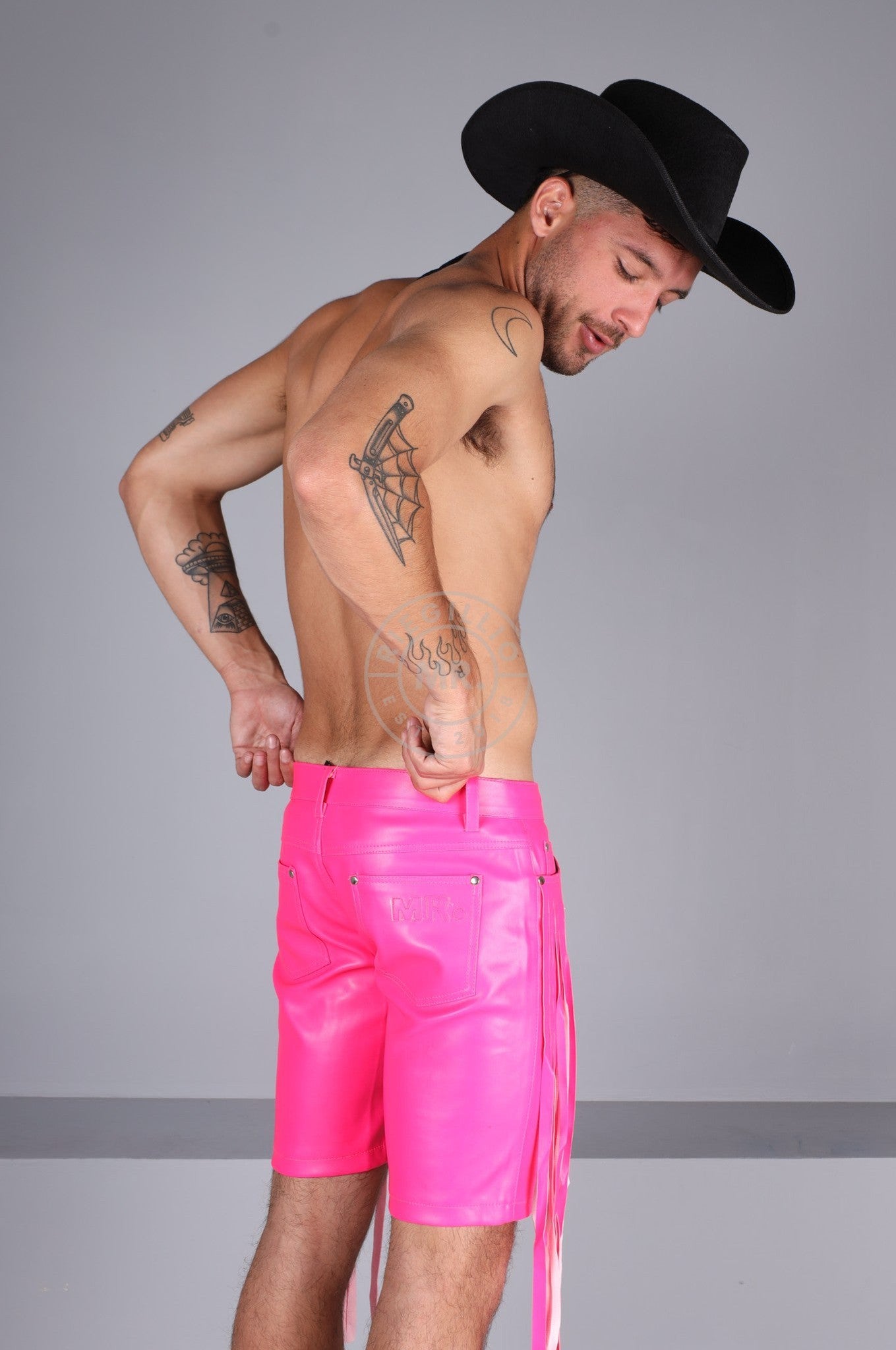 MR. Fringe Pocket Short - Neon Pink at MR. Riegillio