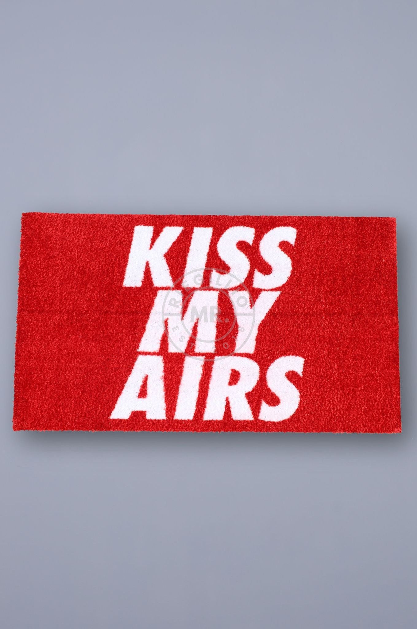 Doormat - KISS MY AIRS - Red at MR. Riegillio