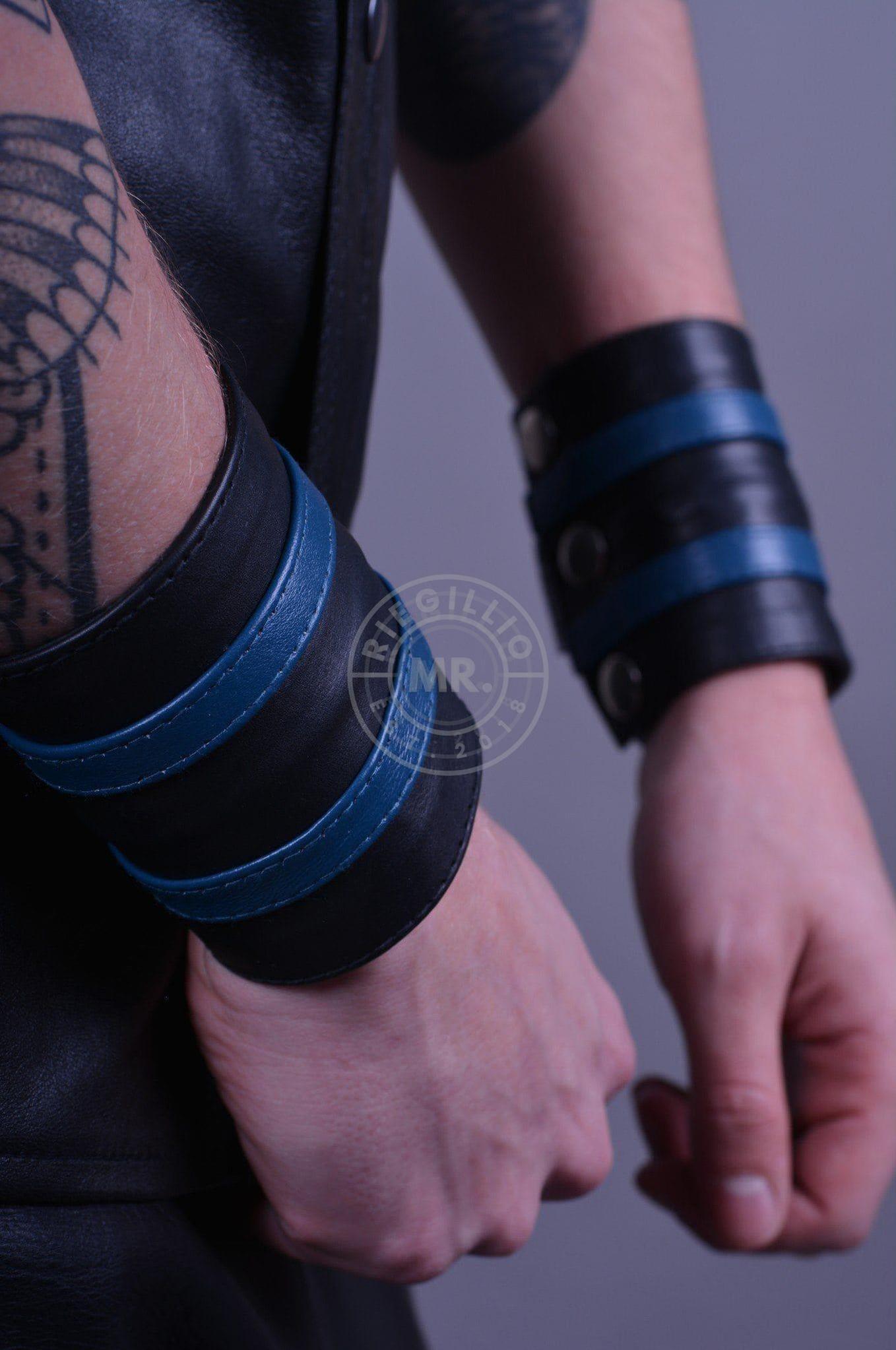 Blue Wrist Wallet - Double stripe at MR. Riegillio