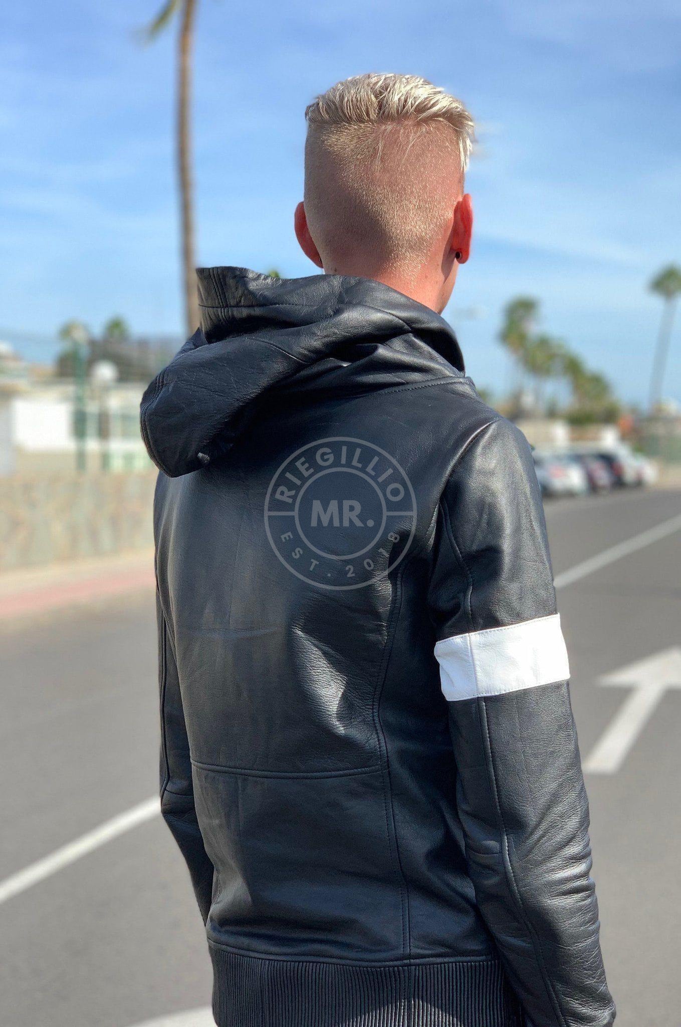 Leather Hoodie Black at MR. Riegillio