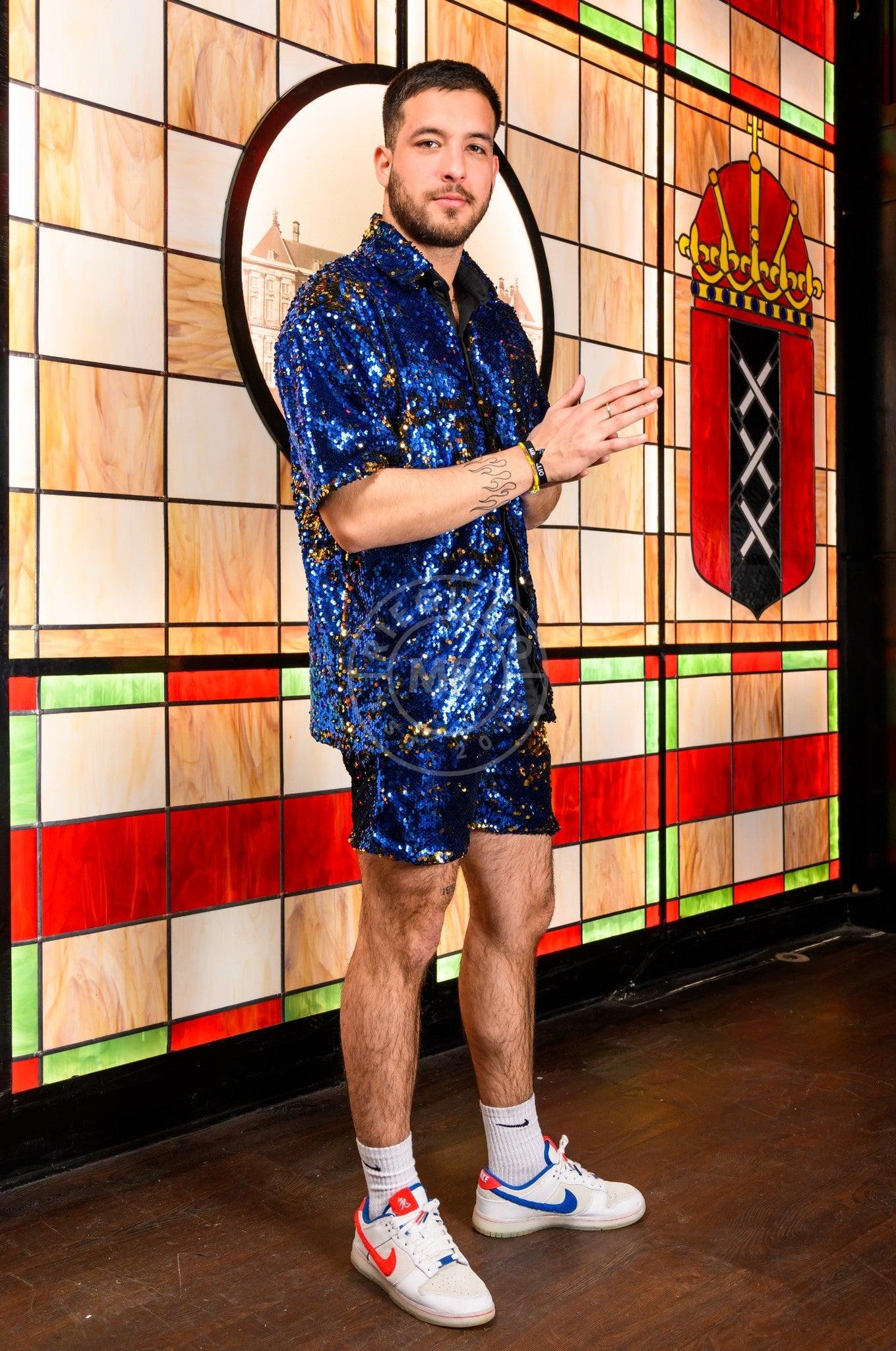 Blue Sequin Shirt at MR. Riegillio