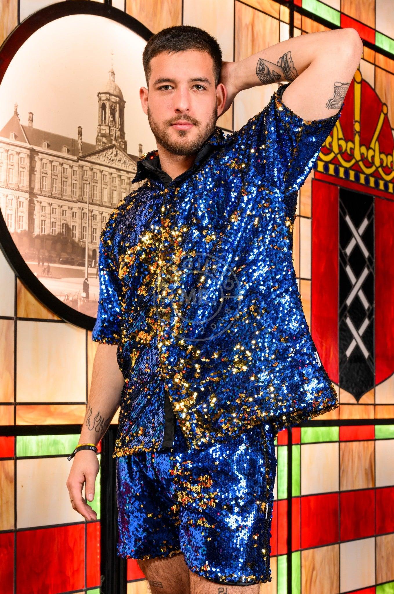 Blue Sequin Shirt at MR. Riegillio