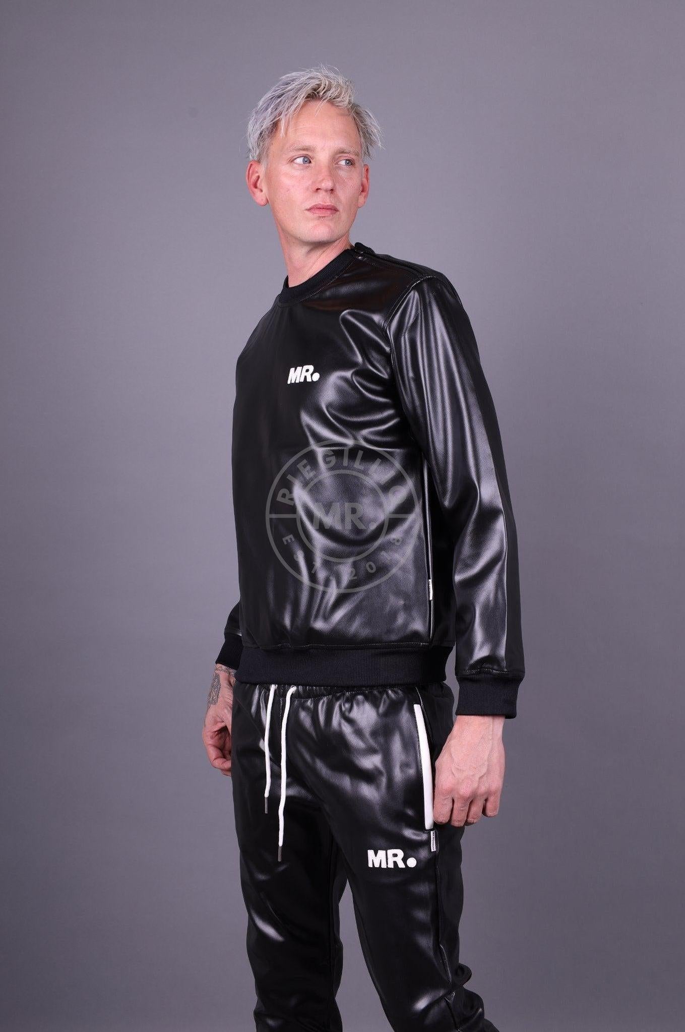 Vegan Leather Black Sweater at MR. Riegillio
