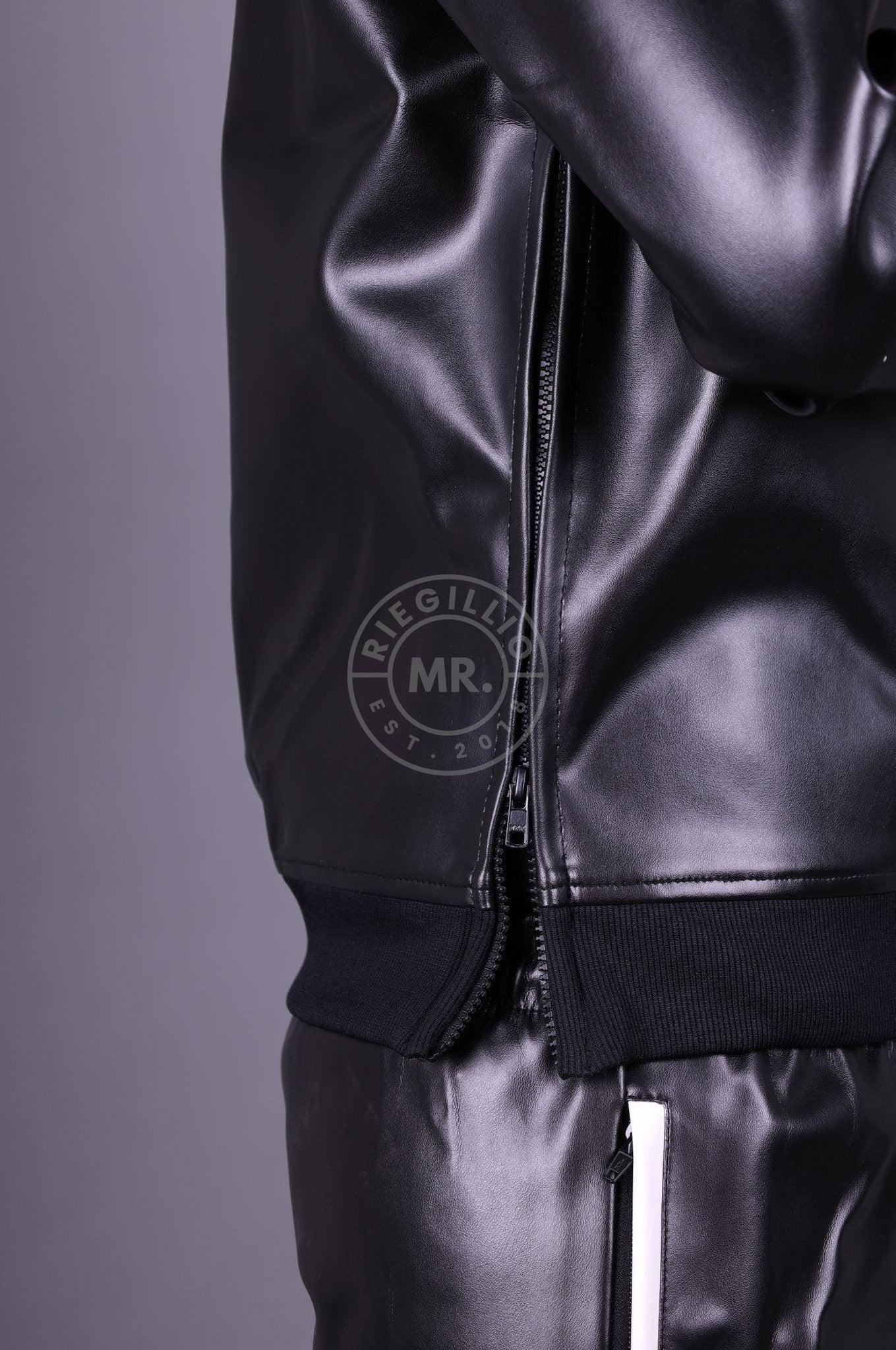 Vegan Leather Black Sweater at MR. Riegillio