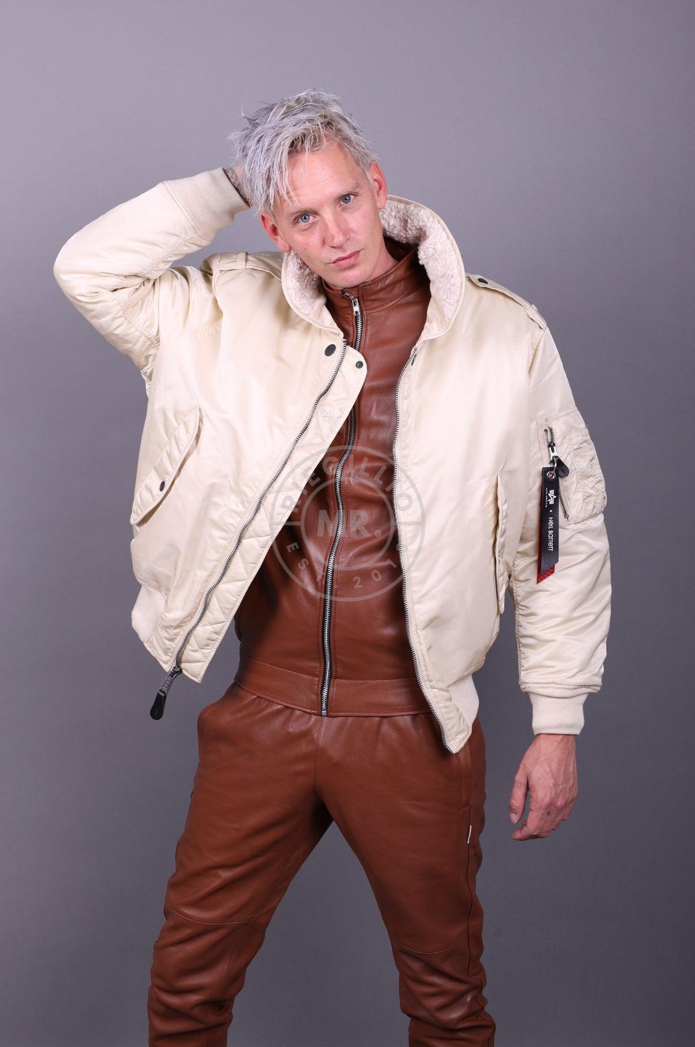 Alpha Industries Neil Barrett Hybrid Bomber White at MR. Riegillio