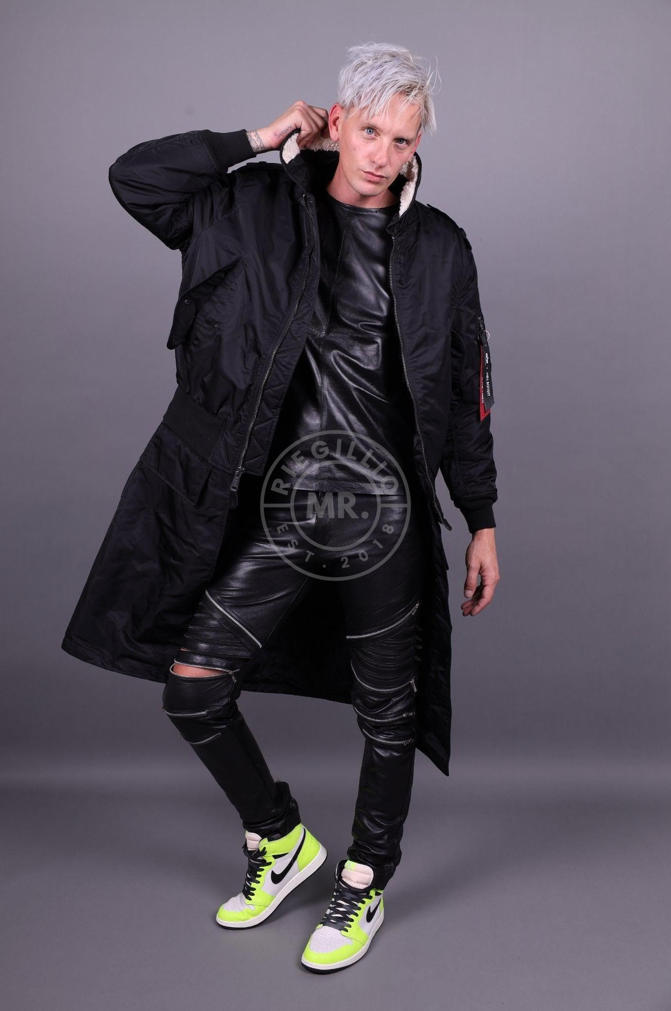 Alpha Industries Neil Barrett MA-1 Hybrid Parka Black at MR. Riegillio