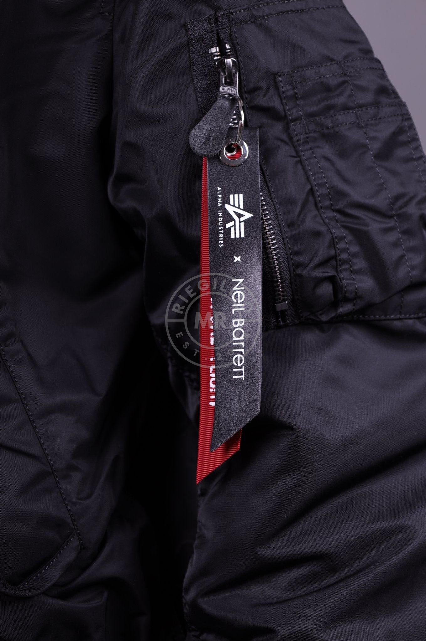 Alpha Industries Neil Barrett MA-1 Hybrid Parka Black at MR. Riegillio