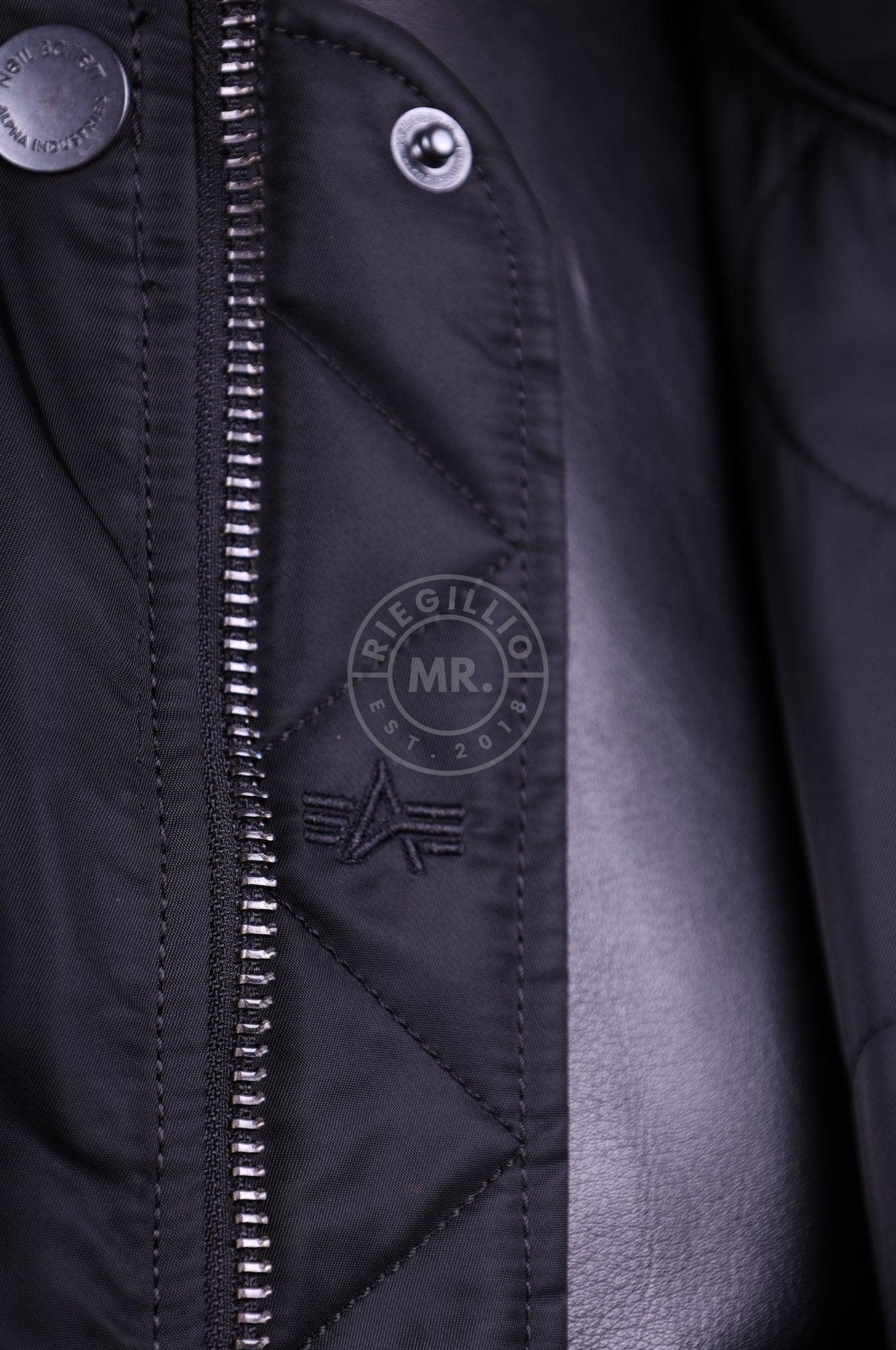 Alpha Industries Neil Barrett MA-1 Hybrid Parka Black at MR. Riegillio