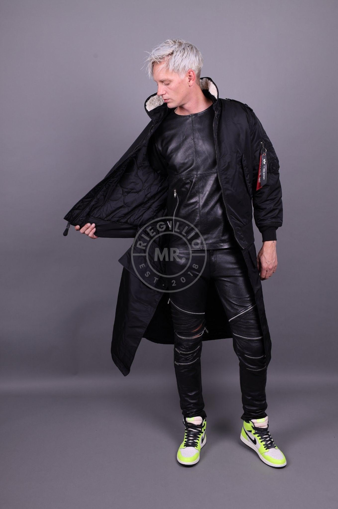 Alpha Industries Neil Barrett MA-1 Hybrid Parka Black at MR. Riegillio