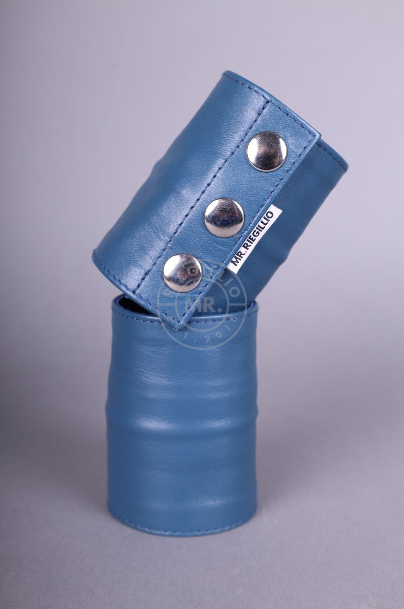 Jeans Blue Wrist Wallet-at MR. Riegillio