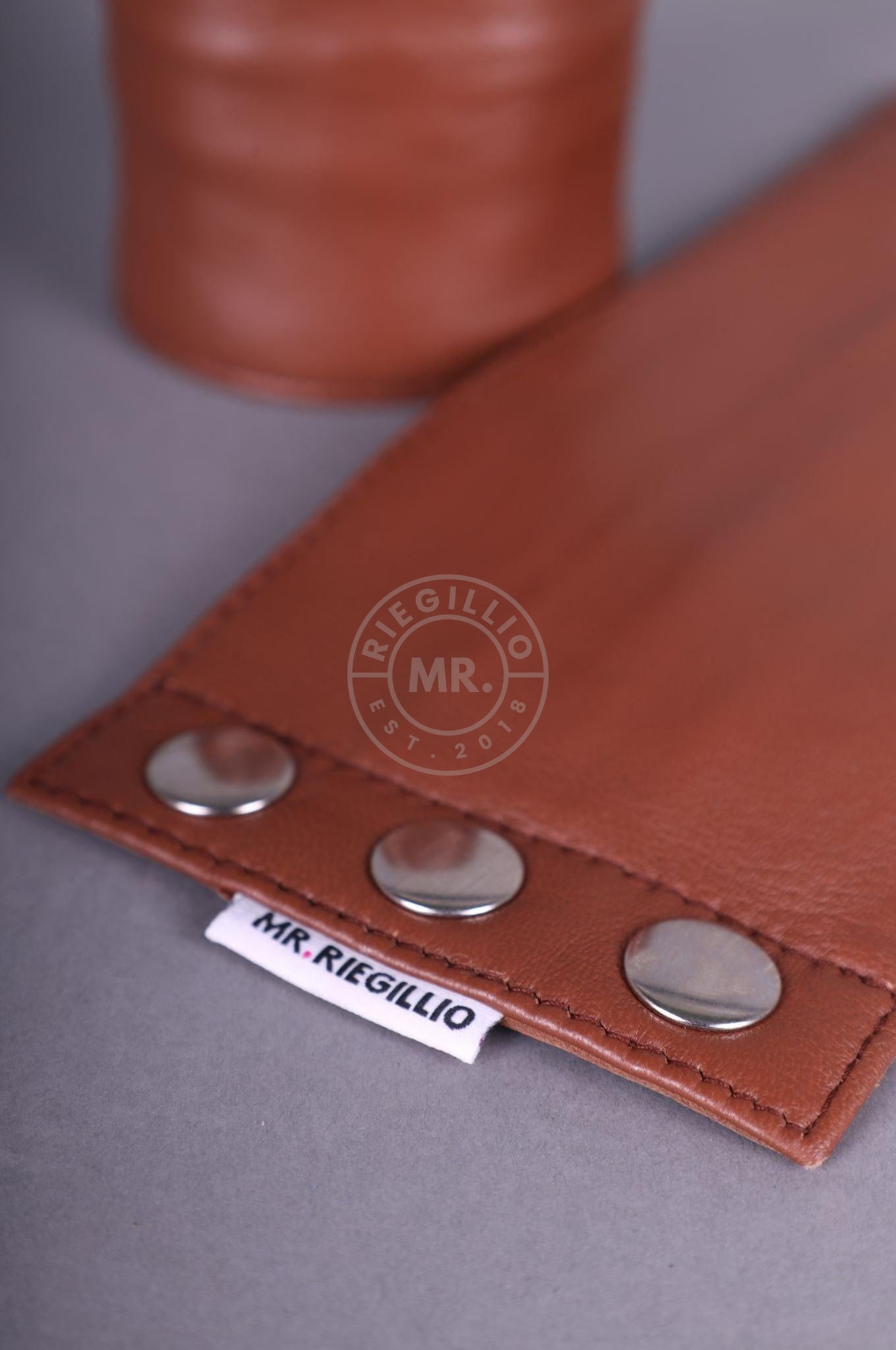 Cinnamon Brown Wrist Wallet at MR. Riegillio