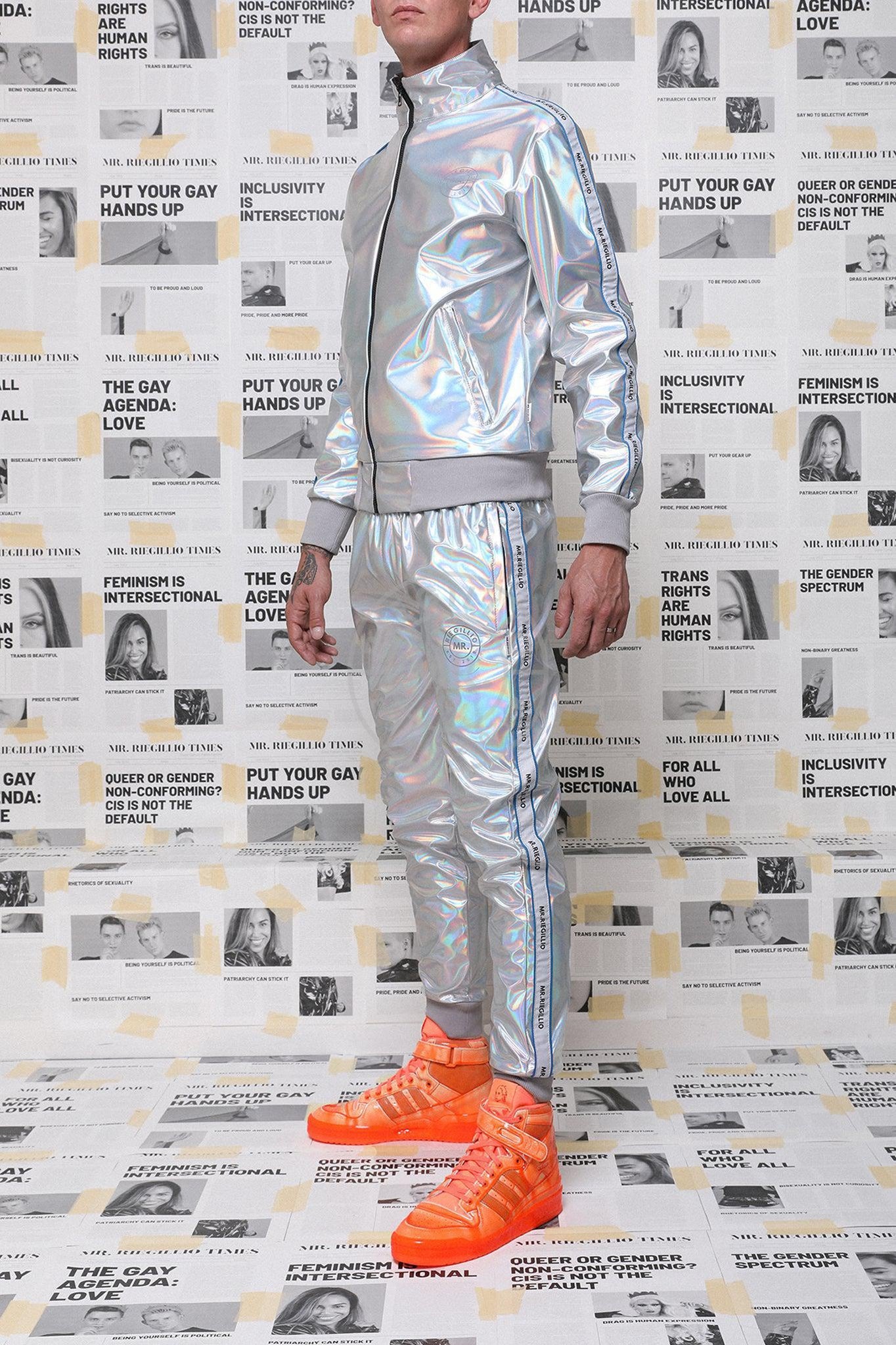 Holographic Tracksuit Pants at MR. Riegillio