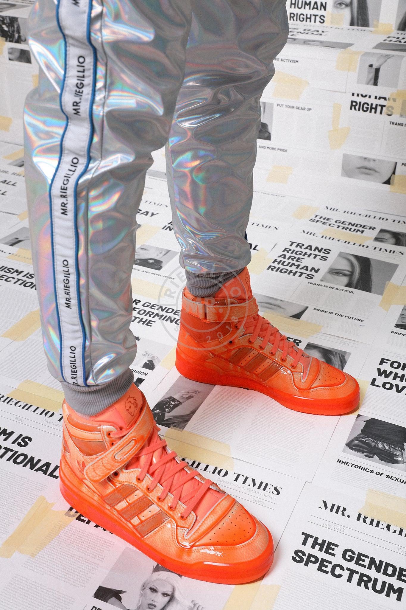 Holographic Tracksuit Pants at MR. Riegillio