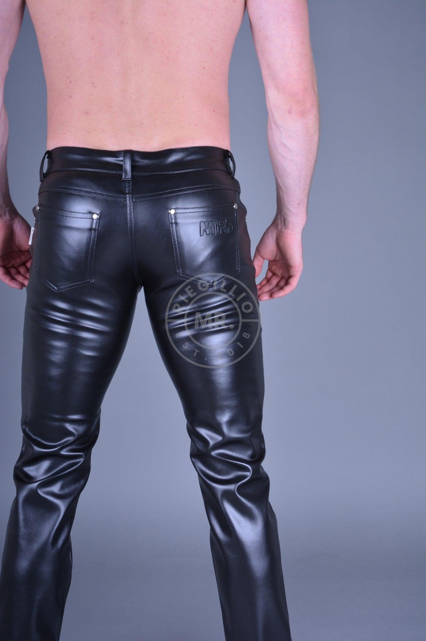 Black MR. 5-Pocket Pants at MR. Riegillio