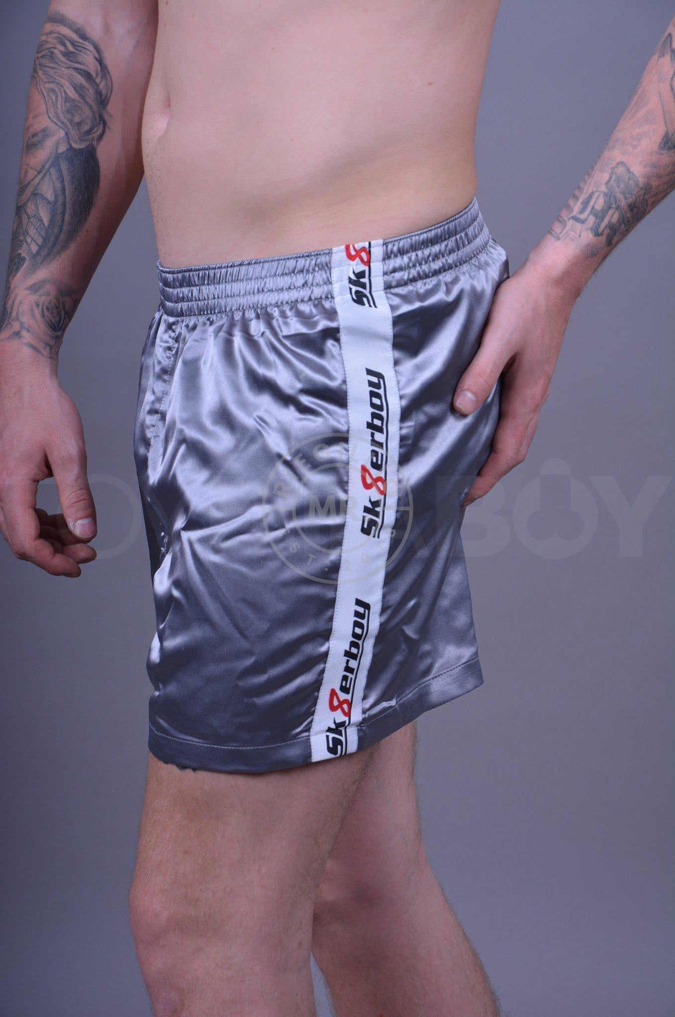 Sk8erboy Shiny Boxershort - Silver-at MR. Riegillio