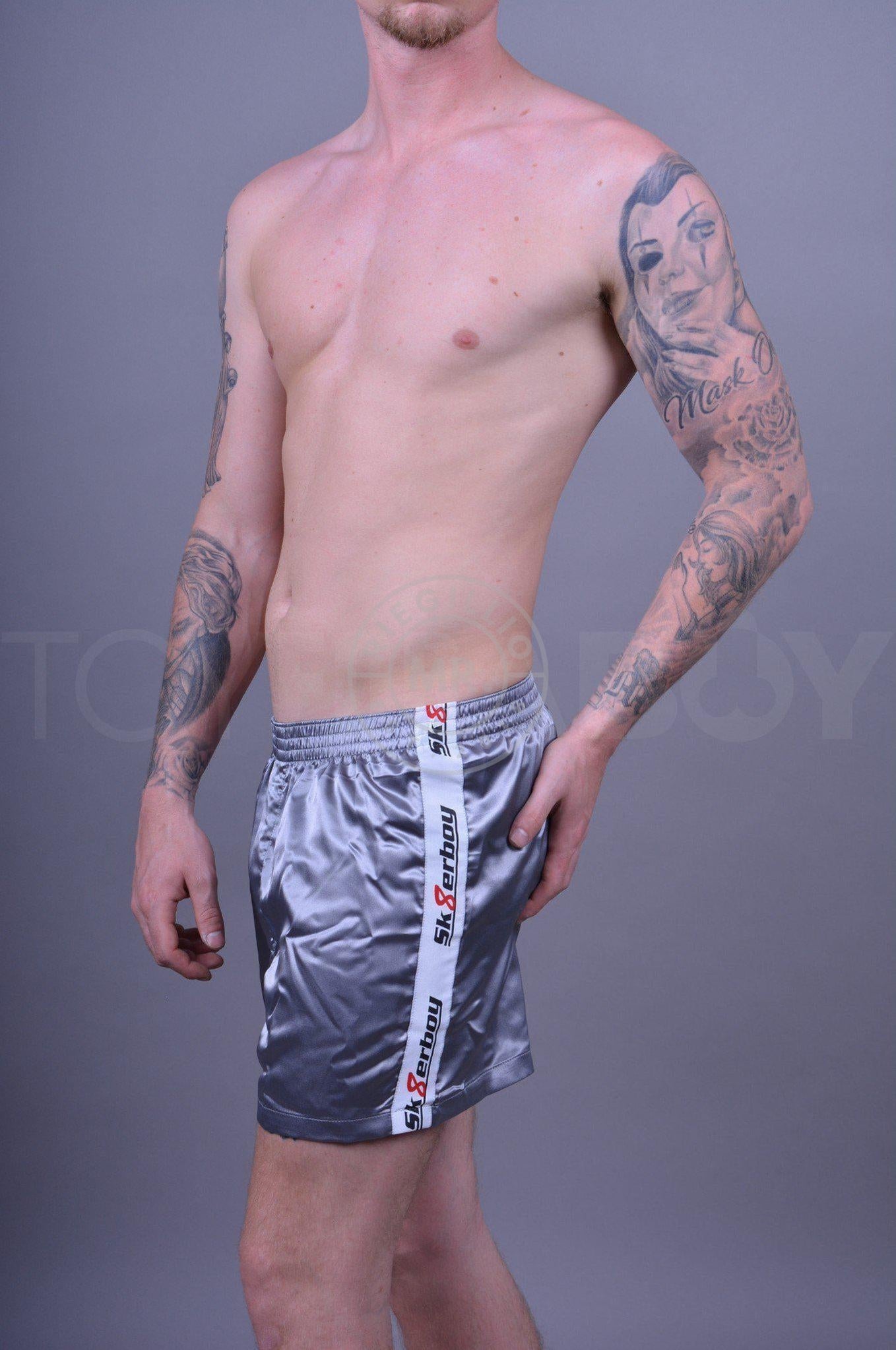 Sk8erboy Shiny Boxershort - Silver at MR. Riegillio