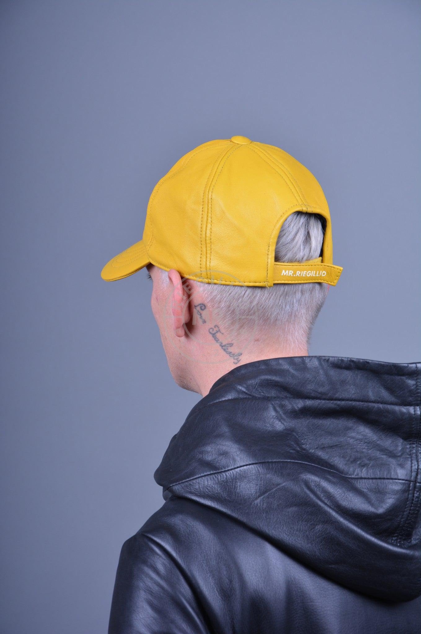 Yellow Leather Cap-at MR. Riegillio