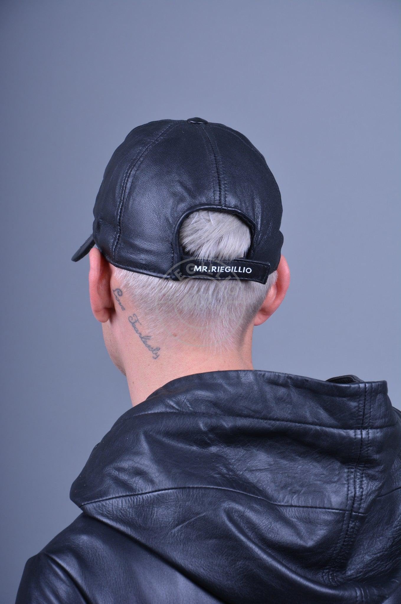 Black Leather Cap-at MR. Riegillio