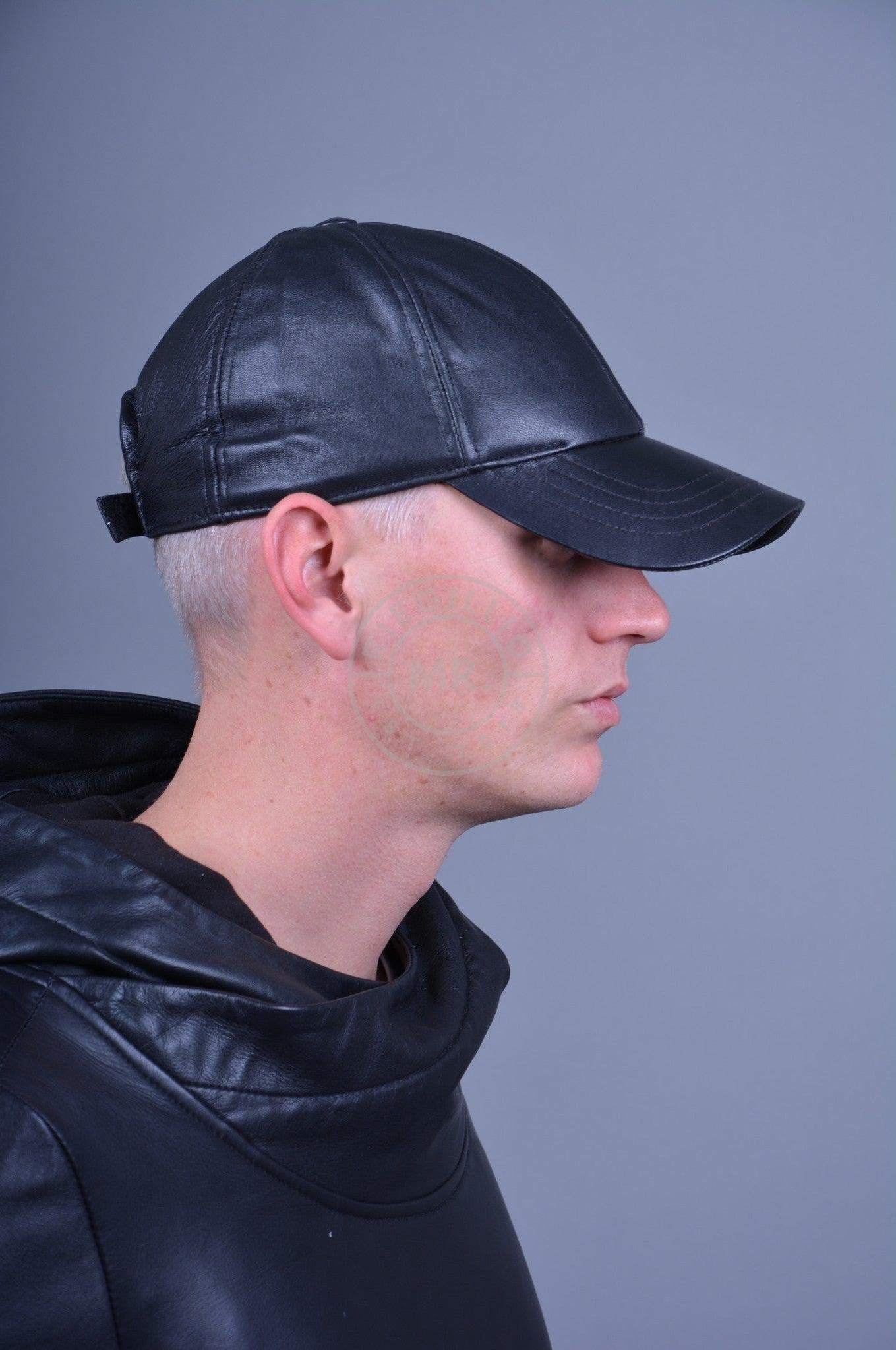 Black Leather Cap at MR. Riegillio