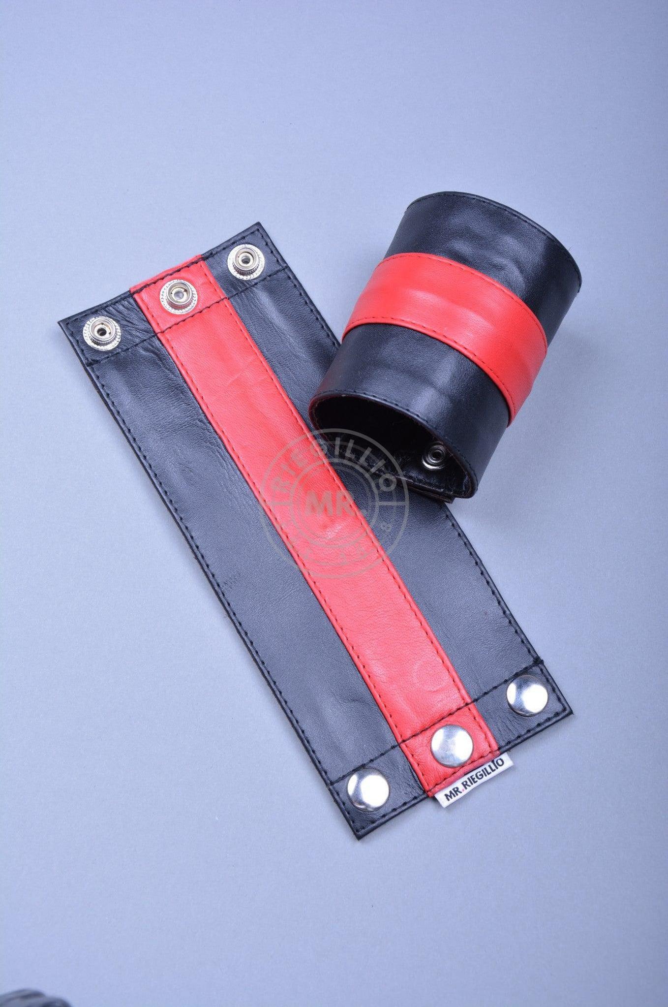 Red Wrist Wallet - Single Stripe at MR. Riegillio