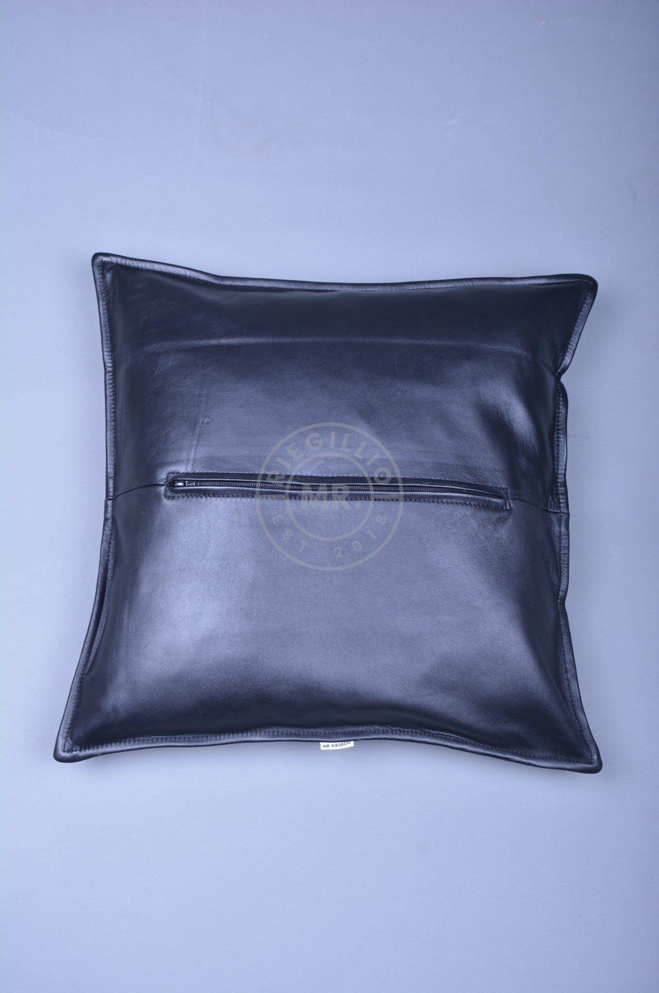 Black Leather Pillow at MR. Riegillio