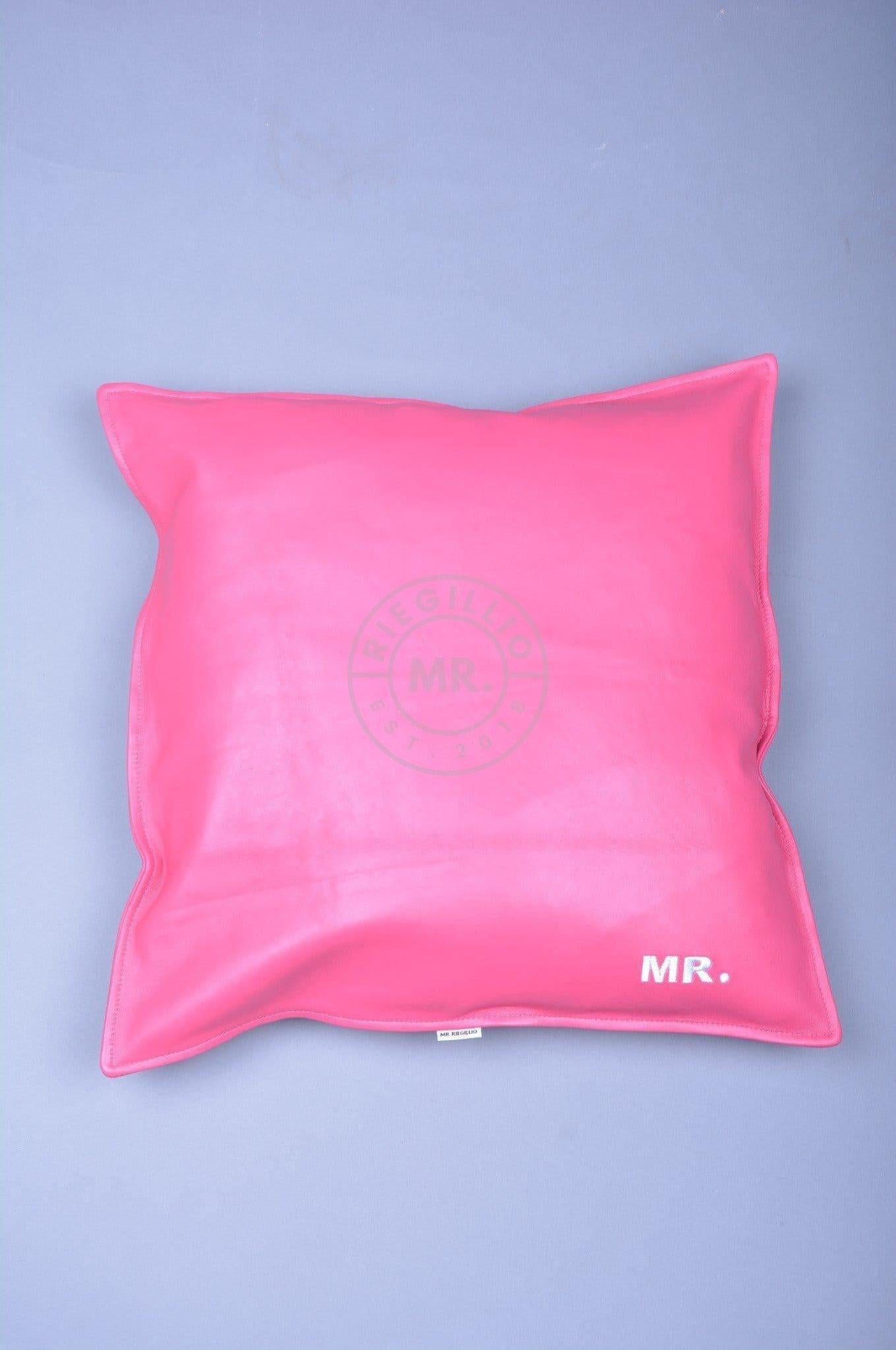 Pink Leather Pillow at MR. Riegillio