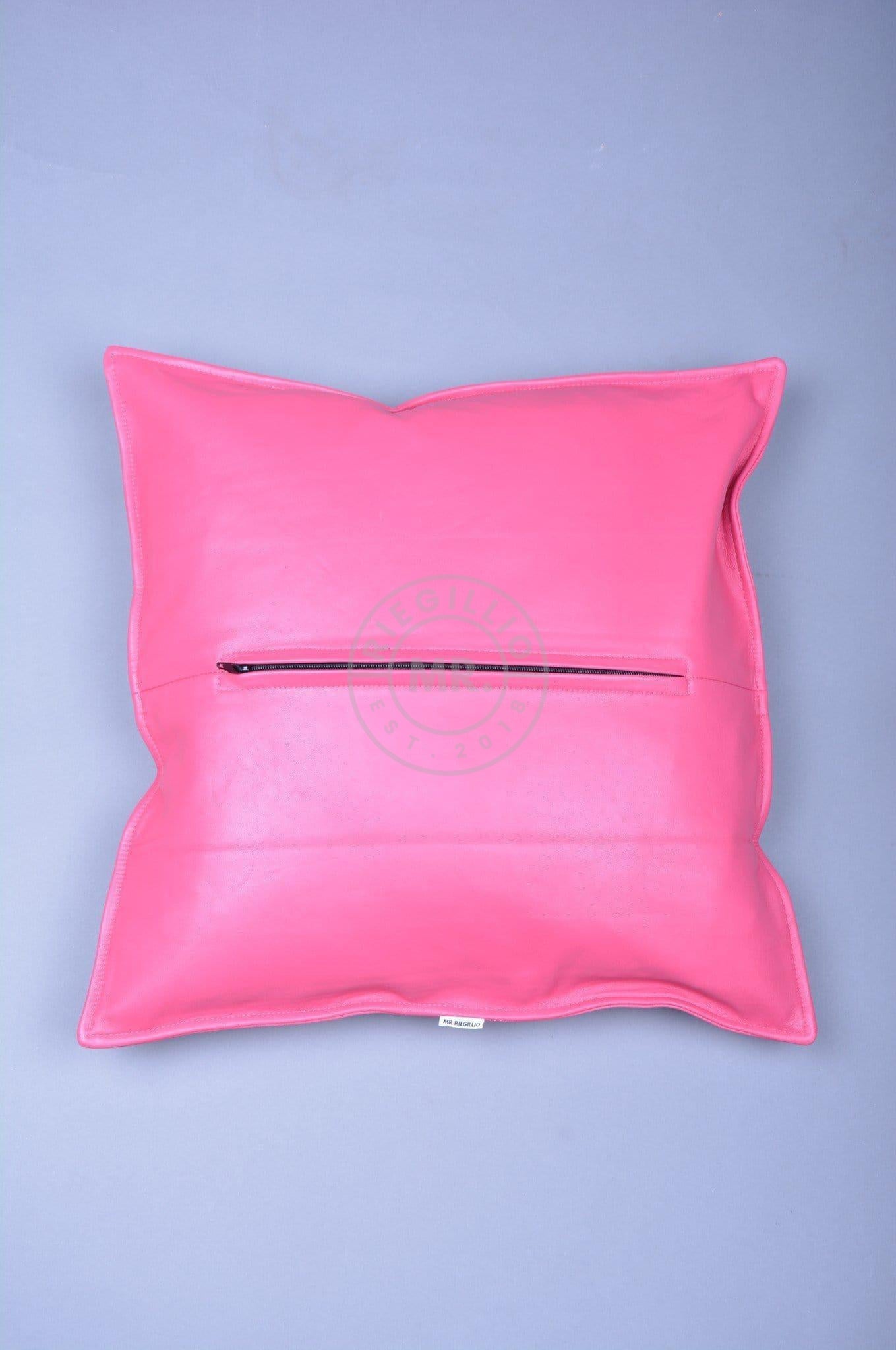 Pink Leather Pillow-at MR. Riegillio