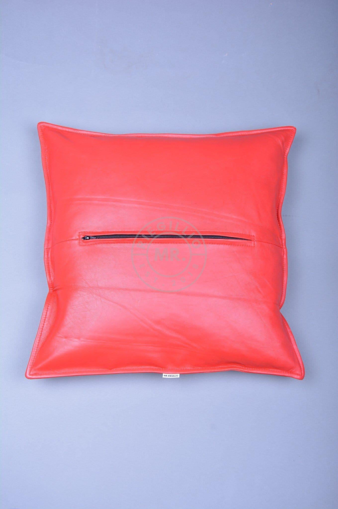 Red Leather Pillow at MR. Riegillio