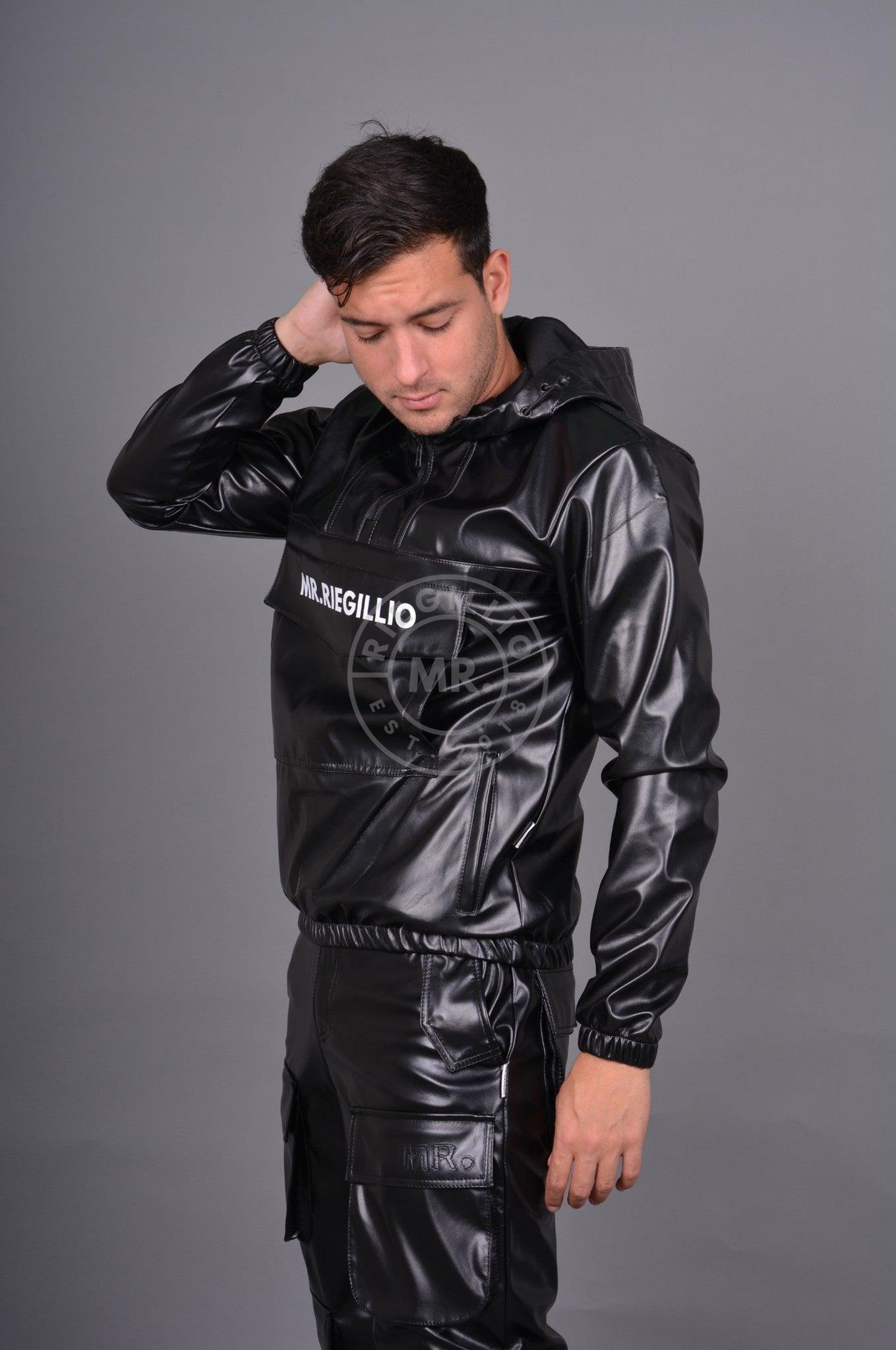 Black Leather Utility Jacket - Men - Size: 3XL / Black - Mr. Riegillio