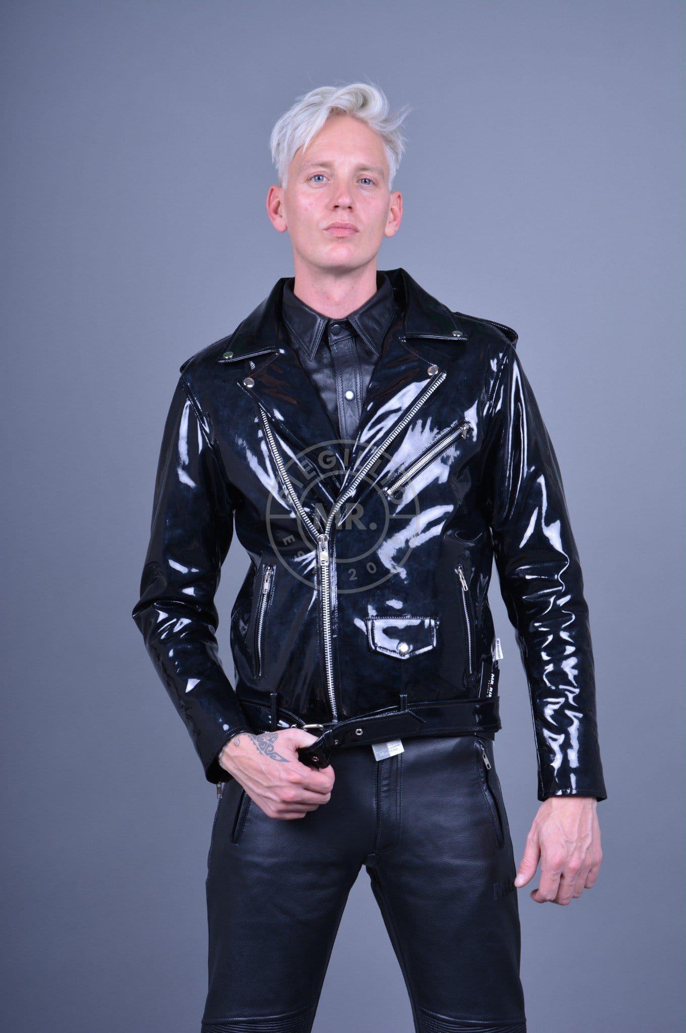 Black PVC Brando Jacket-at MR. Riegillio