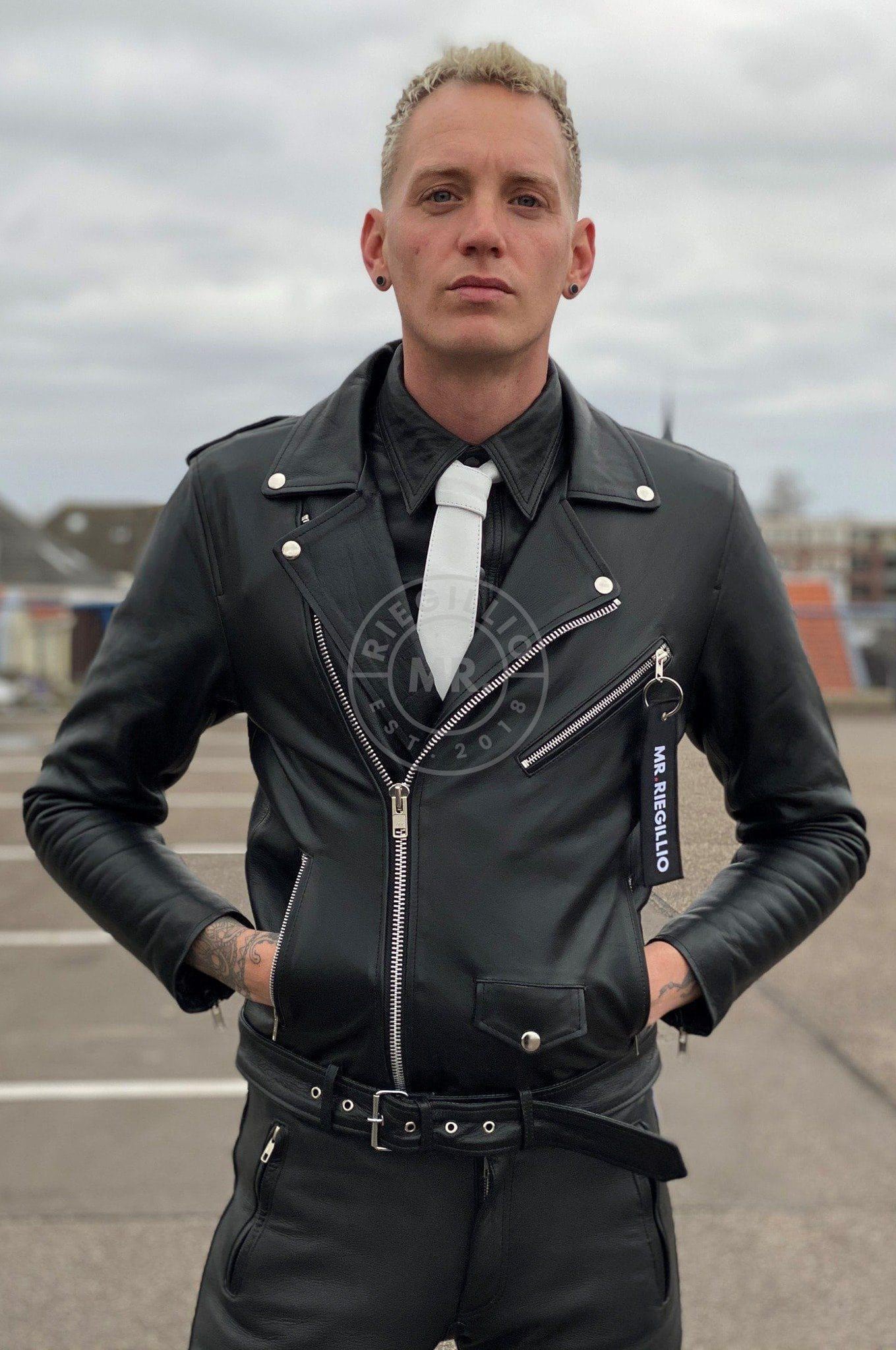 Leather Brando Jacket - Black at MR. Riegillio