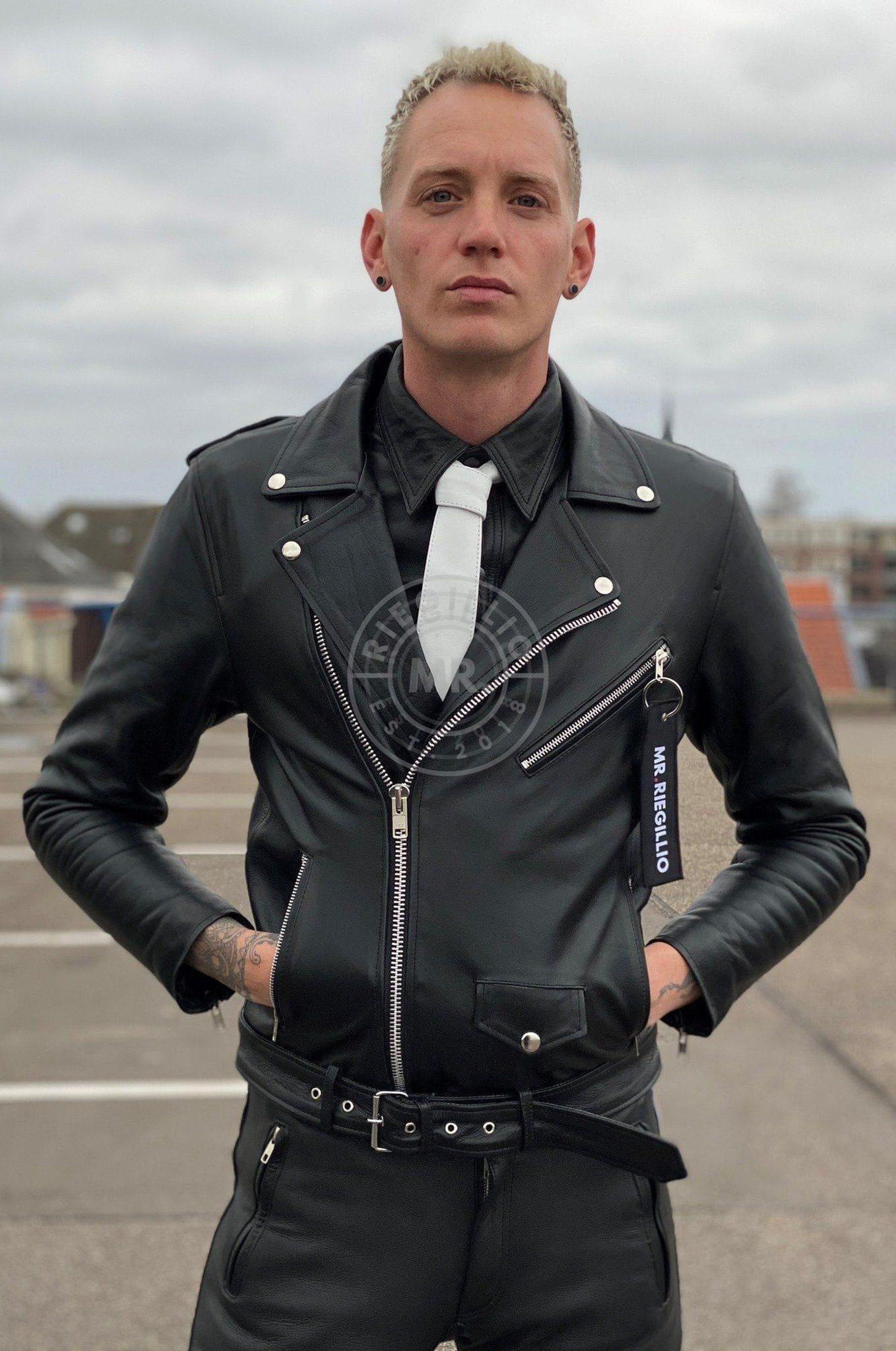 Leather Brando Jacket - Black at MR. Riegillio
