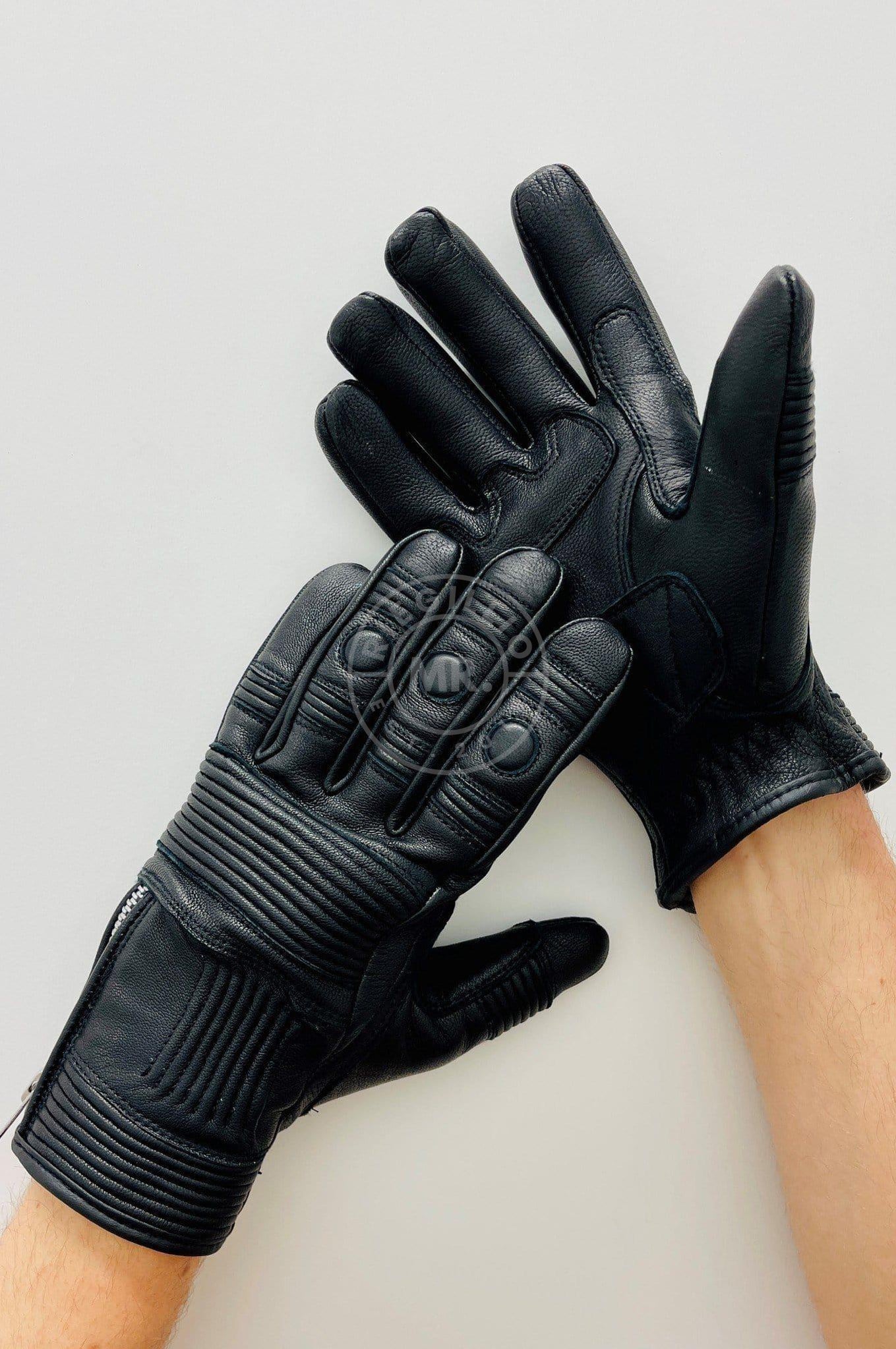 Leather Biker Gloves at MR. Riegillio