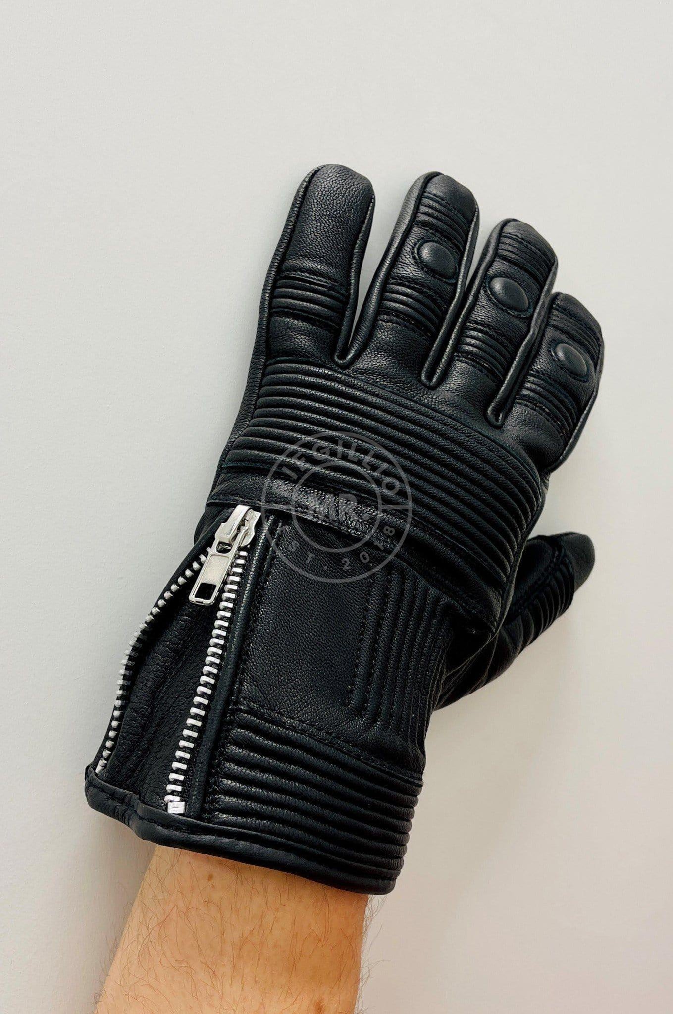 Leather Biker Gloves-at MR. Riegillio