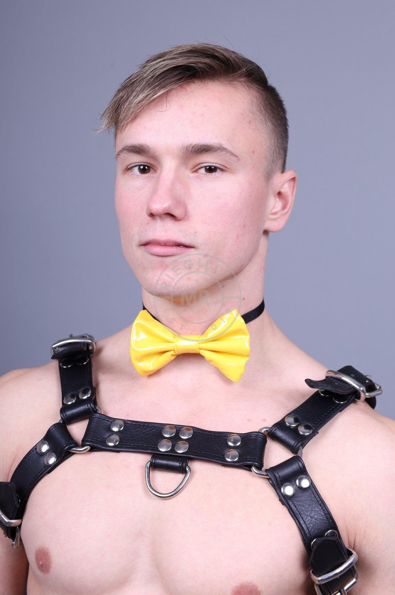 Yellow PVC Bow Tie at MR. Riegillio