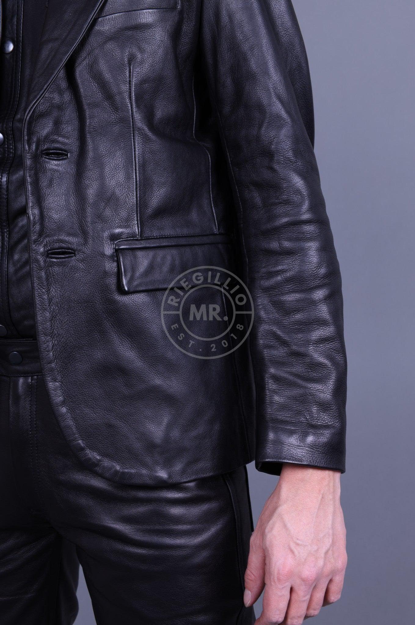 Black Leather Blazer at MR. Riegillio