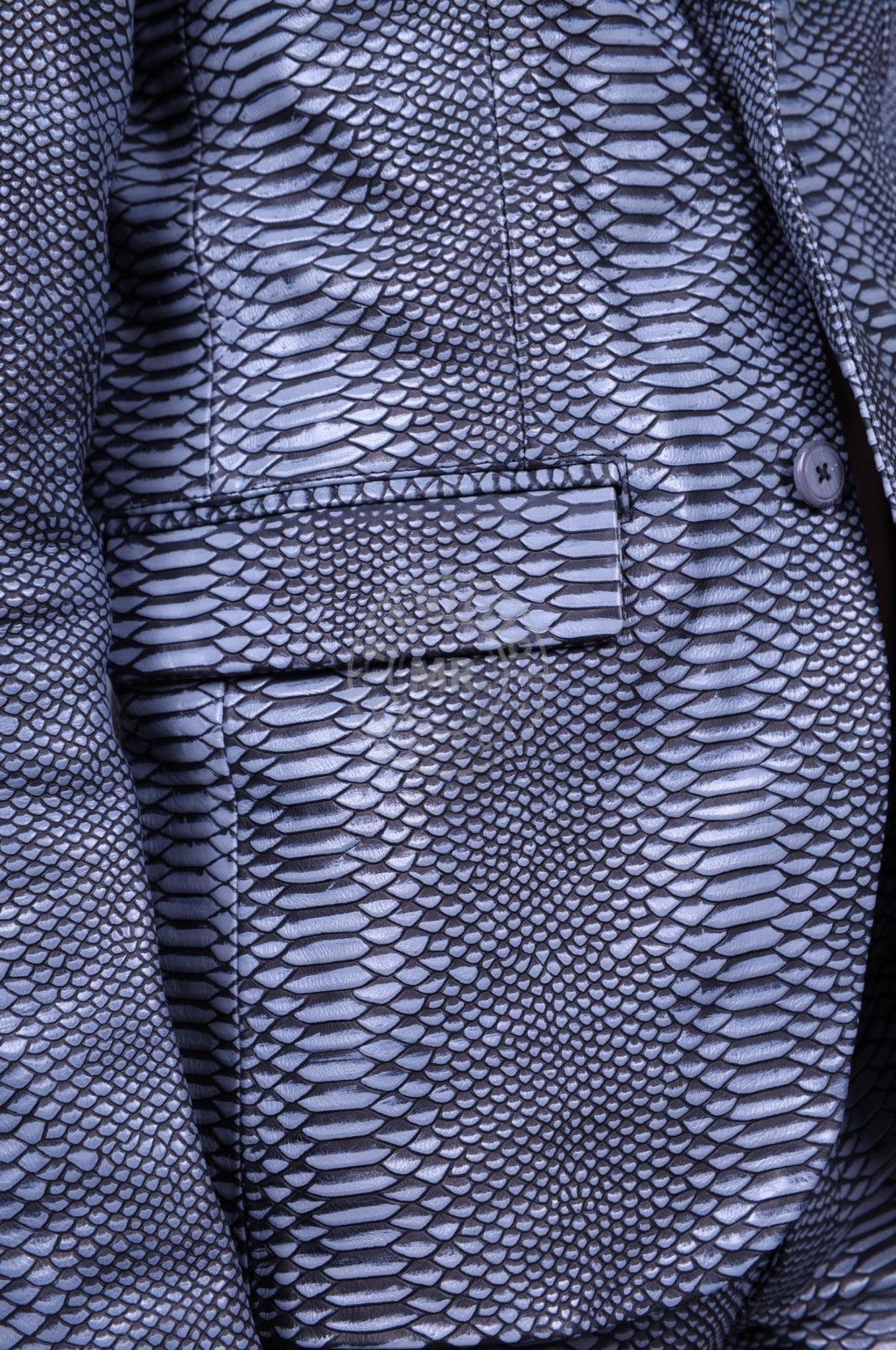 Grey Leather Snake Blazer at MR. Riegillio