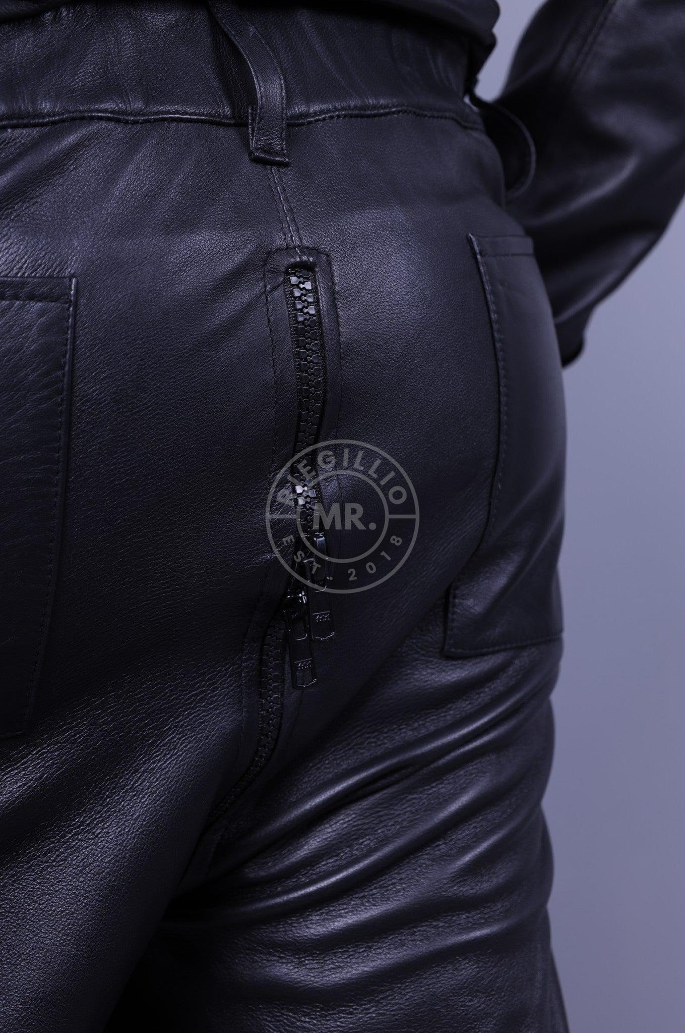 Leather Overall Thru Zip at MR. Riegillio