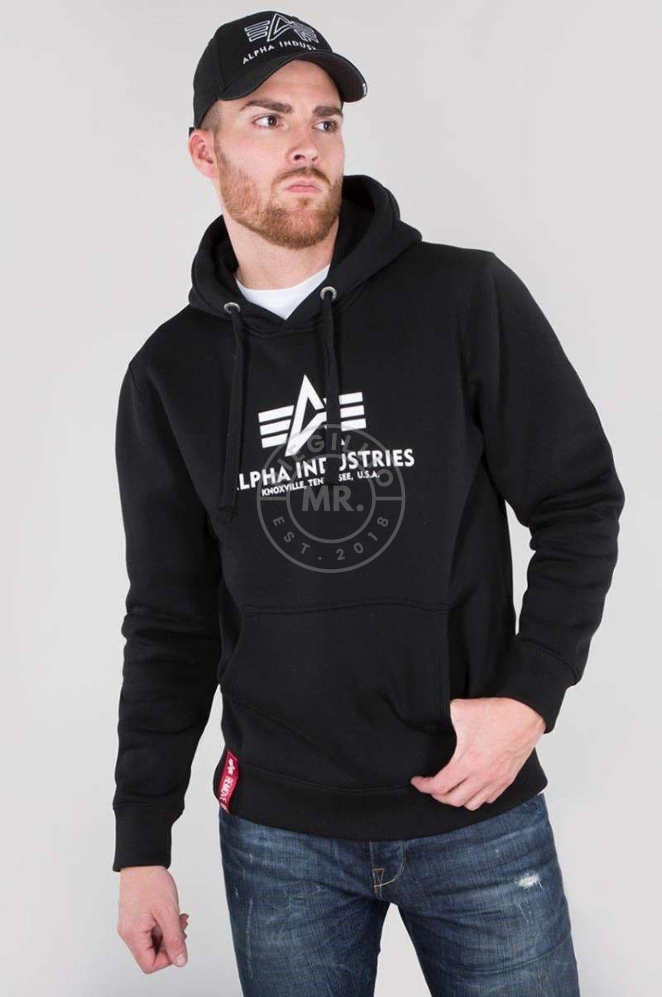 Alpha Industries Basic Hoody Black at MR. Riegillio