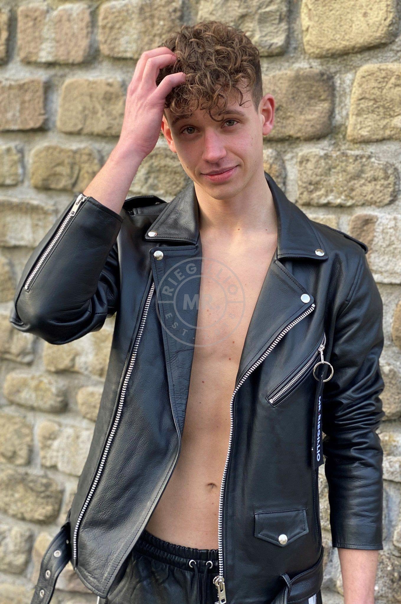 Leather Brando Jacket - Black at MR. Riegillio