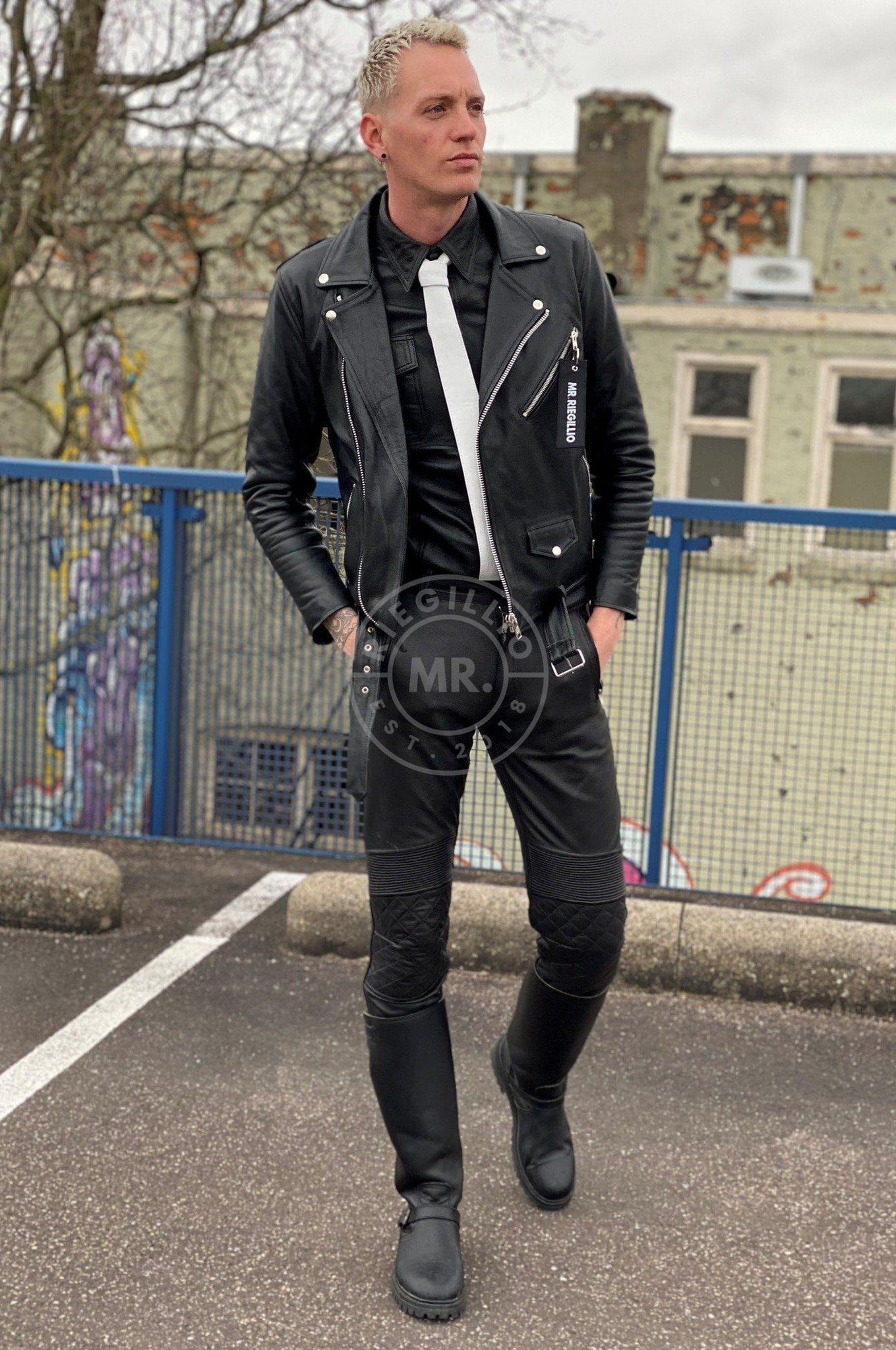 Leather Brando Jacket - Black at MR. Riegillio