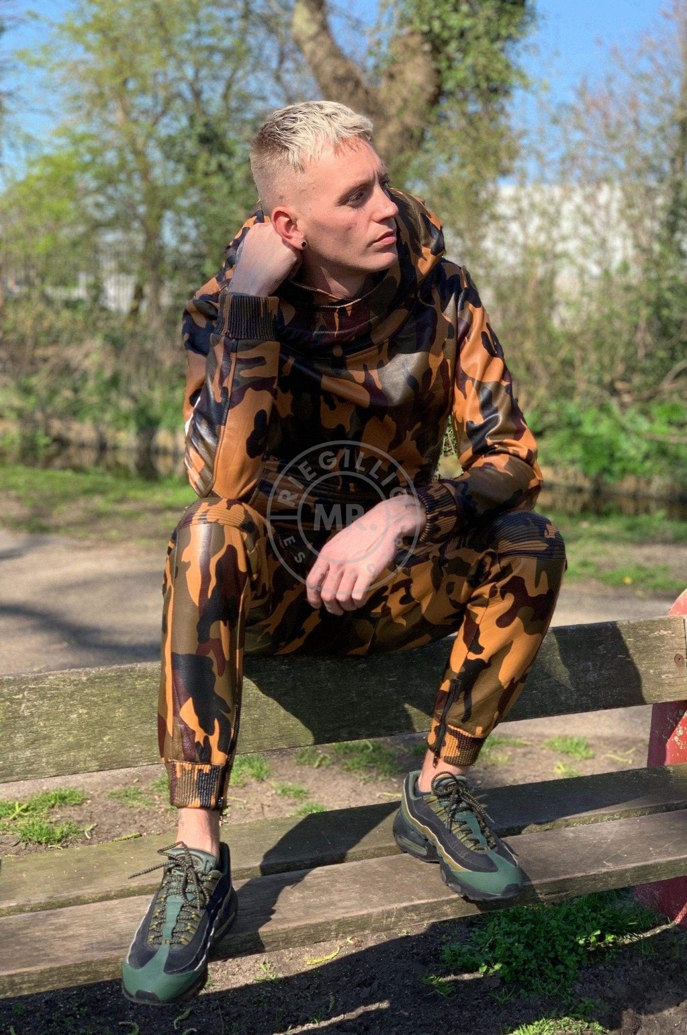 Leather Hoodie Full Camo at MR. Riegillio