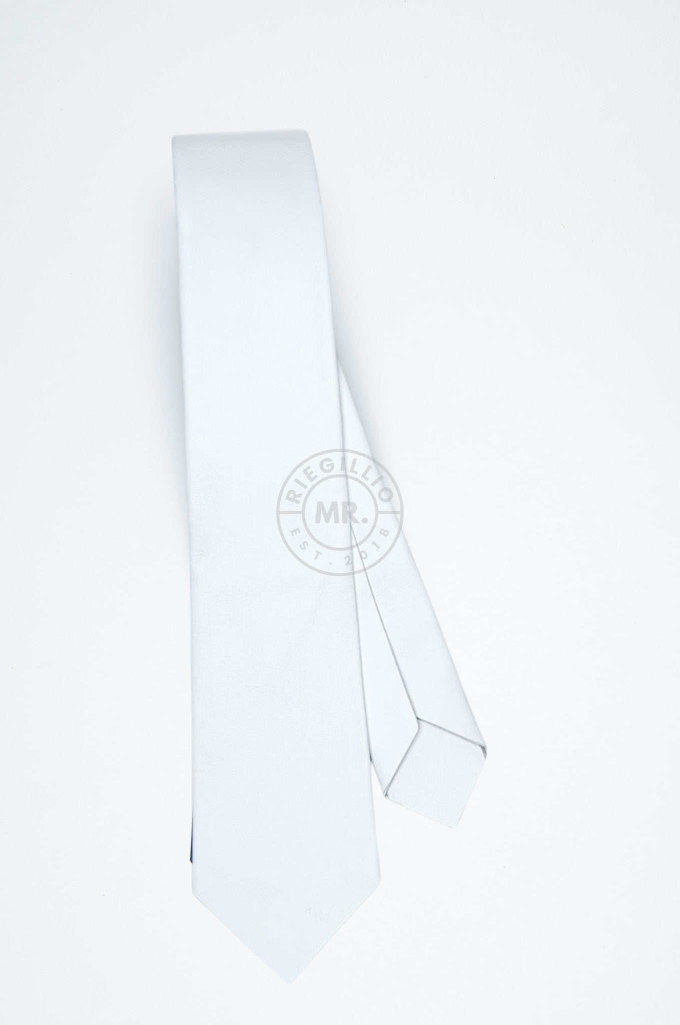 SIRAINER White Leather Tie at MR. Riegillio