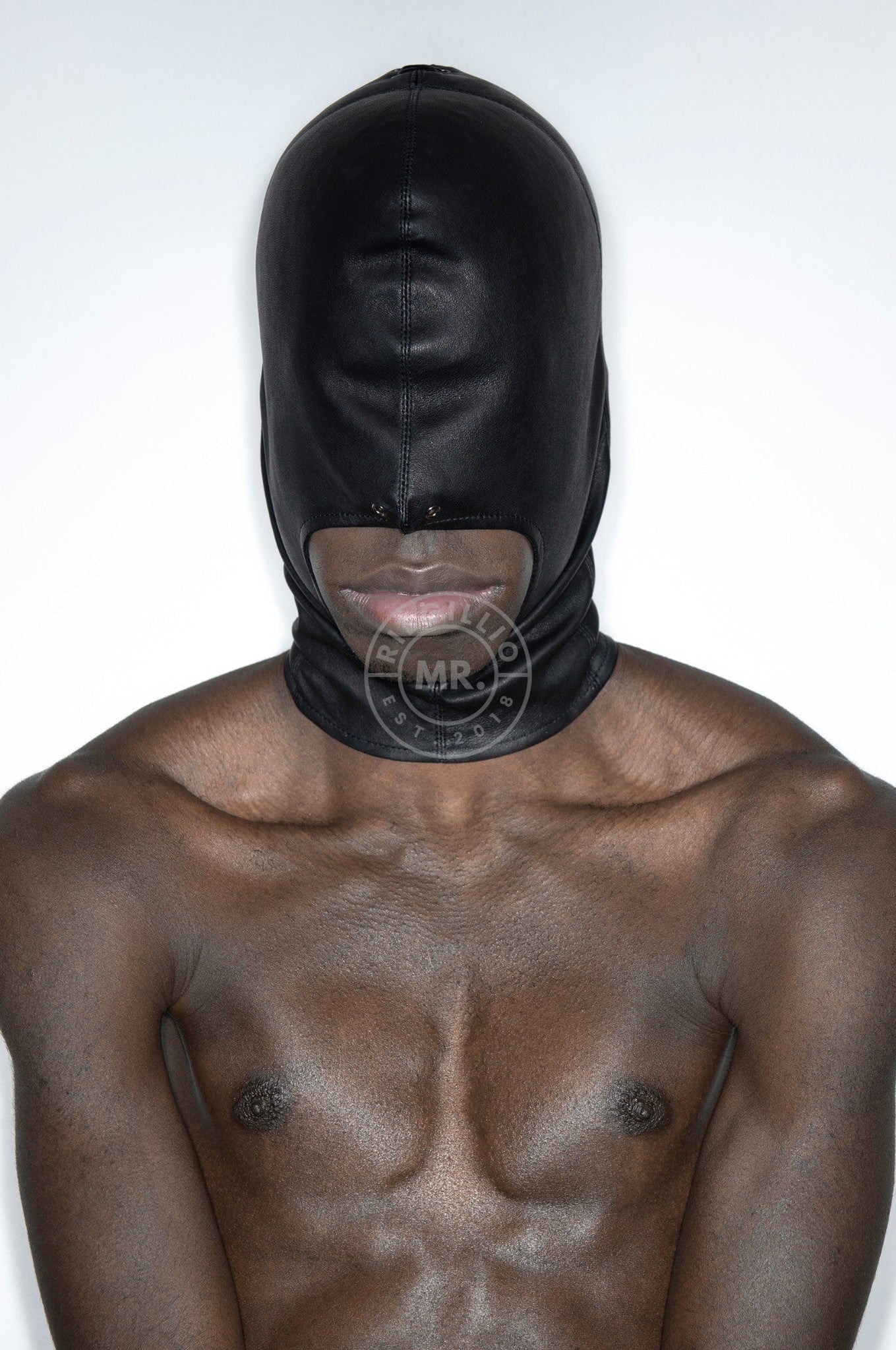 SIRAINER Leather Hood - Open Mouth at MR. Riegillio