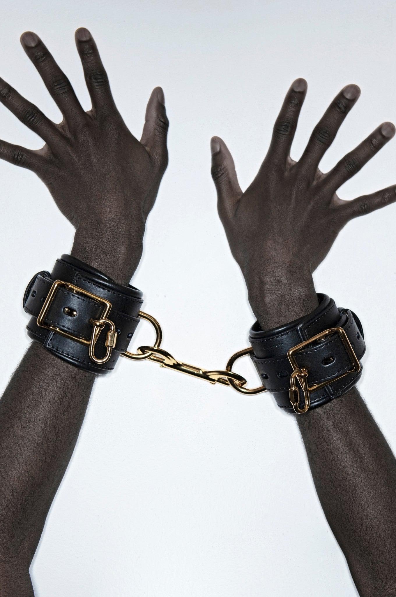 SIRAINER Leather Cuffs - Gold at MR. Riegillio