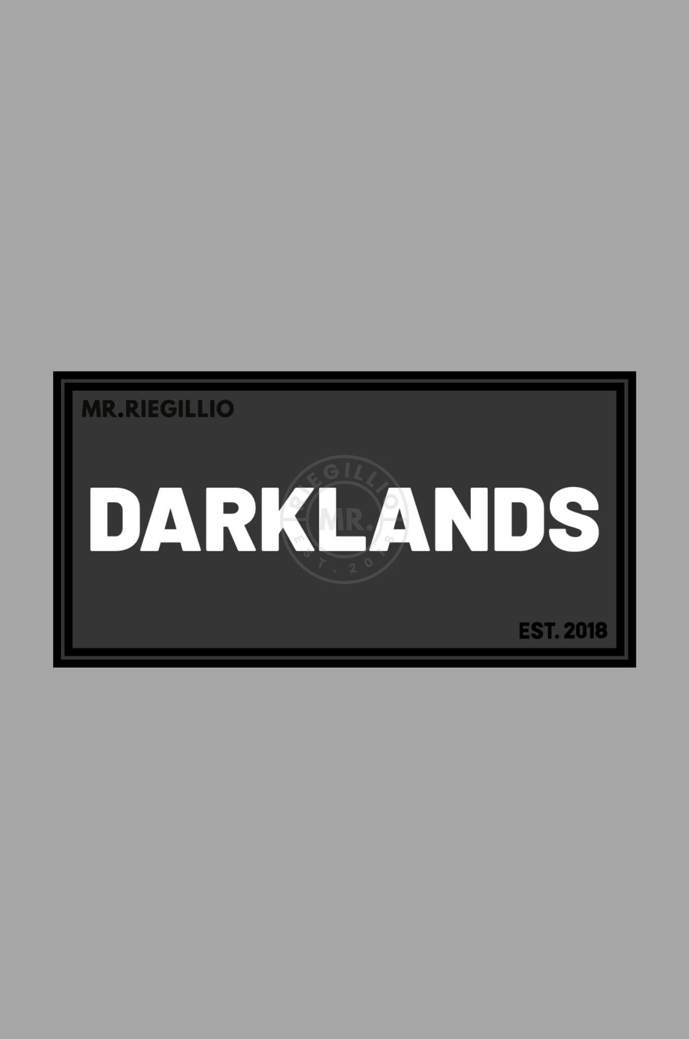 Rubber Velcro Patch - DARKLANDS - White at MR. Riegillio