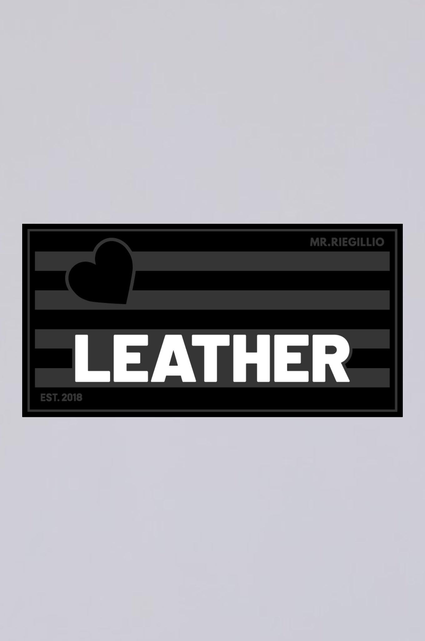 Rubber Velcro Patch - LEATHER - White at MR. Riegillio
