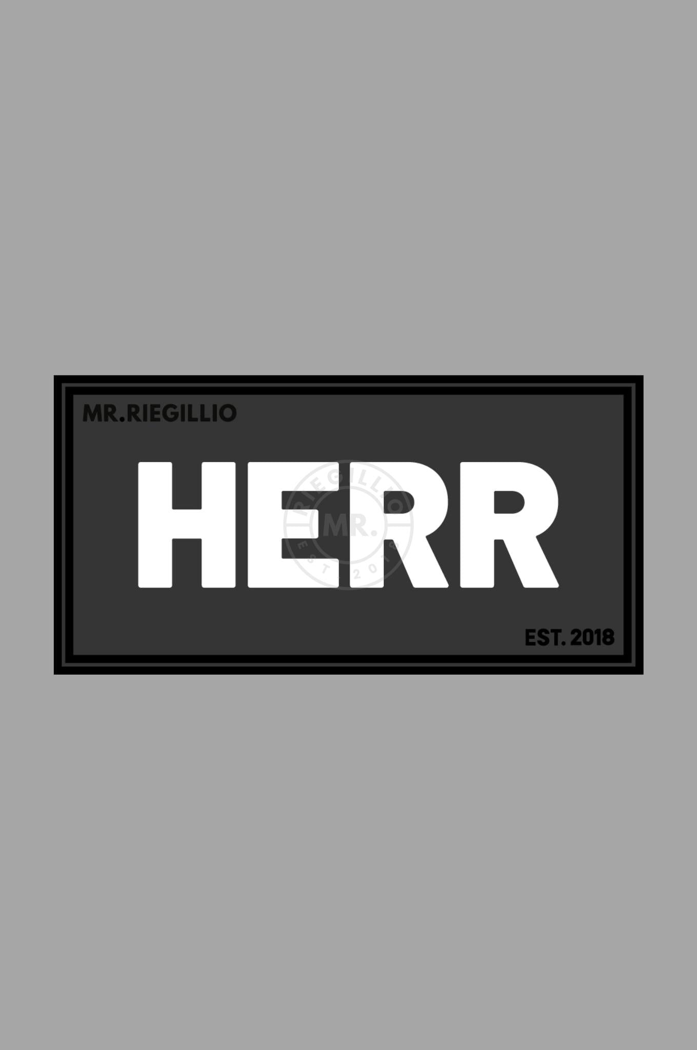 Rubber Velcro Patch - HERR - White at MR. Riegillio